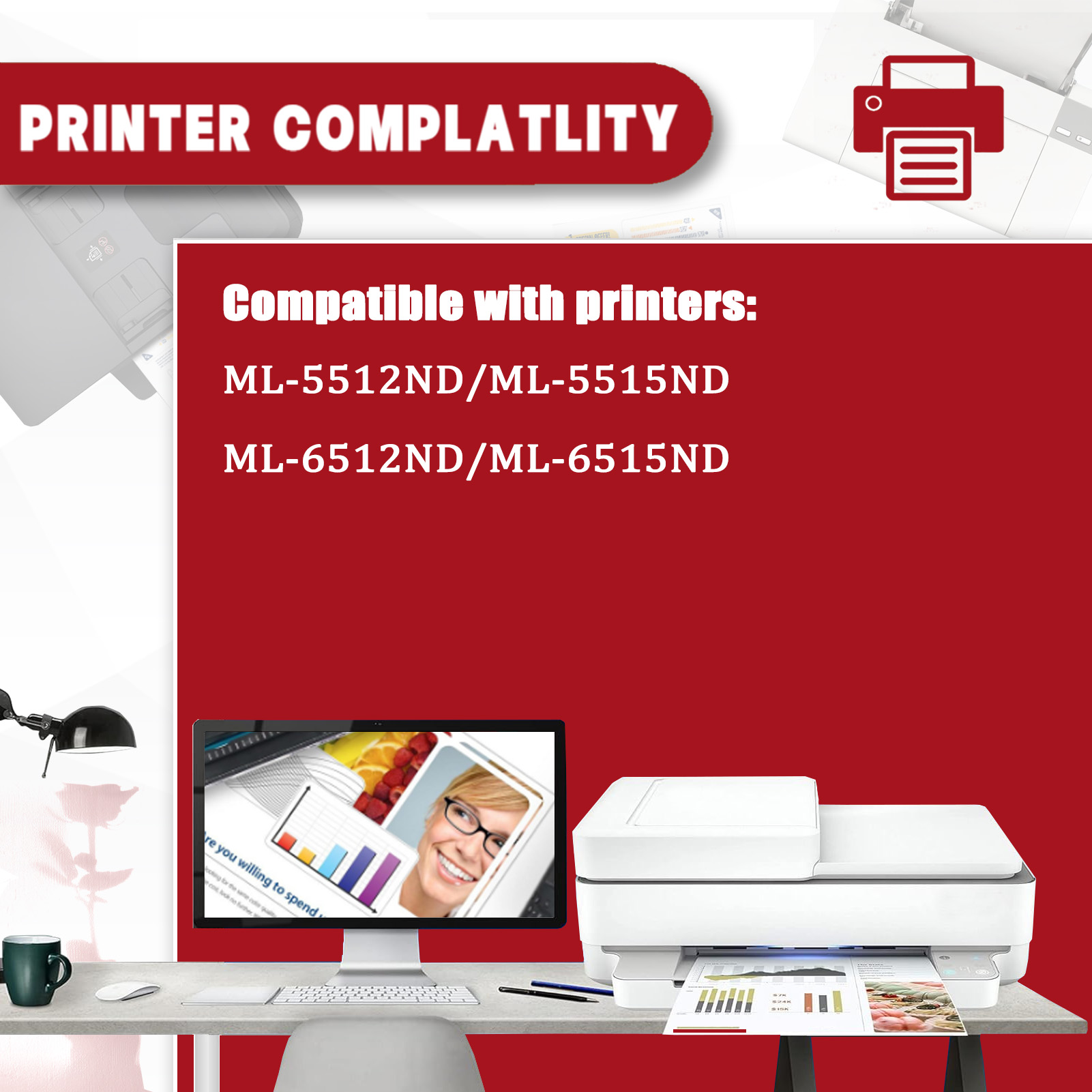 For Samsung MLT-D309L Toner Cartridges Work For Samsung ML-5512ND ML-5515ND ML-6512ND ML-6515ND Printers