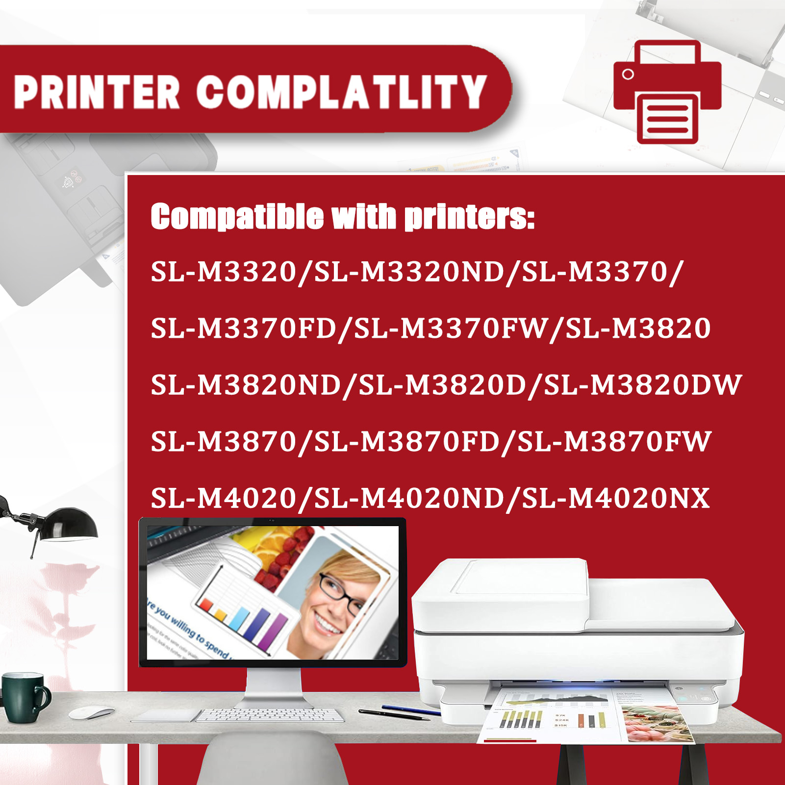 For Samsung MLT-D307U Toner Cartridges Work For Samsung ML-4510ND ML-4512ND ML-5010ND ML-5012ND ML-5017ND Printers