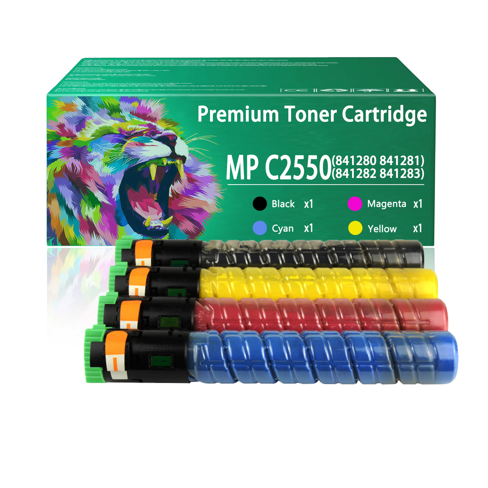 For Ricoh MP C2550 841280 841281 841282 841283 Toner Cartridge Work For Ricoh MP C2030 MP C2050 MP C2530 MP C2550 LD520c LD525c C9020 C9025 Printers
