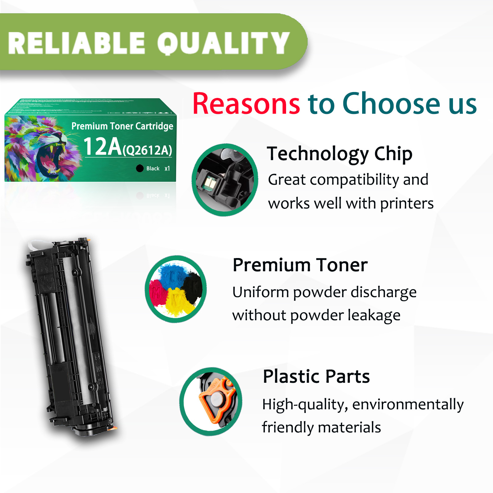 For HP 12A Q2612A Toner Cartridges Work For HP LaserJet 1010 1012 1015 1018 1020 1020Plus 1022 1022n 1022nw 3015 3020 3030 3050 3052 3055 M1005MFP M1319f Printers