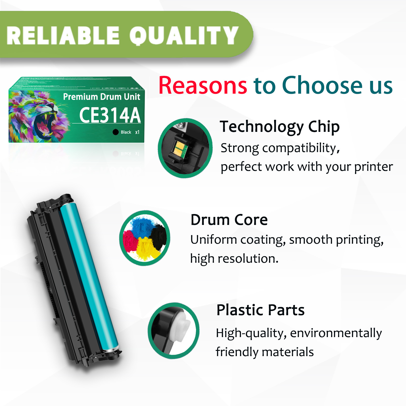 For HP 126A CE314A Imaging Drum Unit Work for HP LaserJet CP1025 CP1025 CP1025nw M275 M175a M175nw M176 M176n M177 Printers