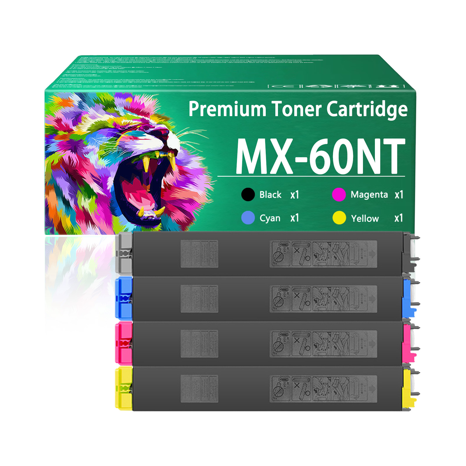 For Sharp MX-60NT MX-60NT-BA MX-60NT-CA MX-60NT-MA MX-60NT-YA Toner Cartridge Work For Sharp MX-2630N 3050N 3070N 3550N 3570 3570N 4050N 4070N 5050N 5070N 6050N 6070N Printers