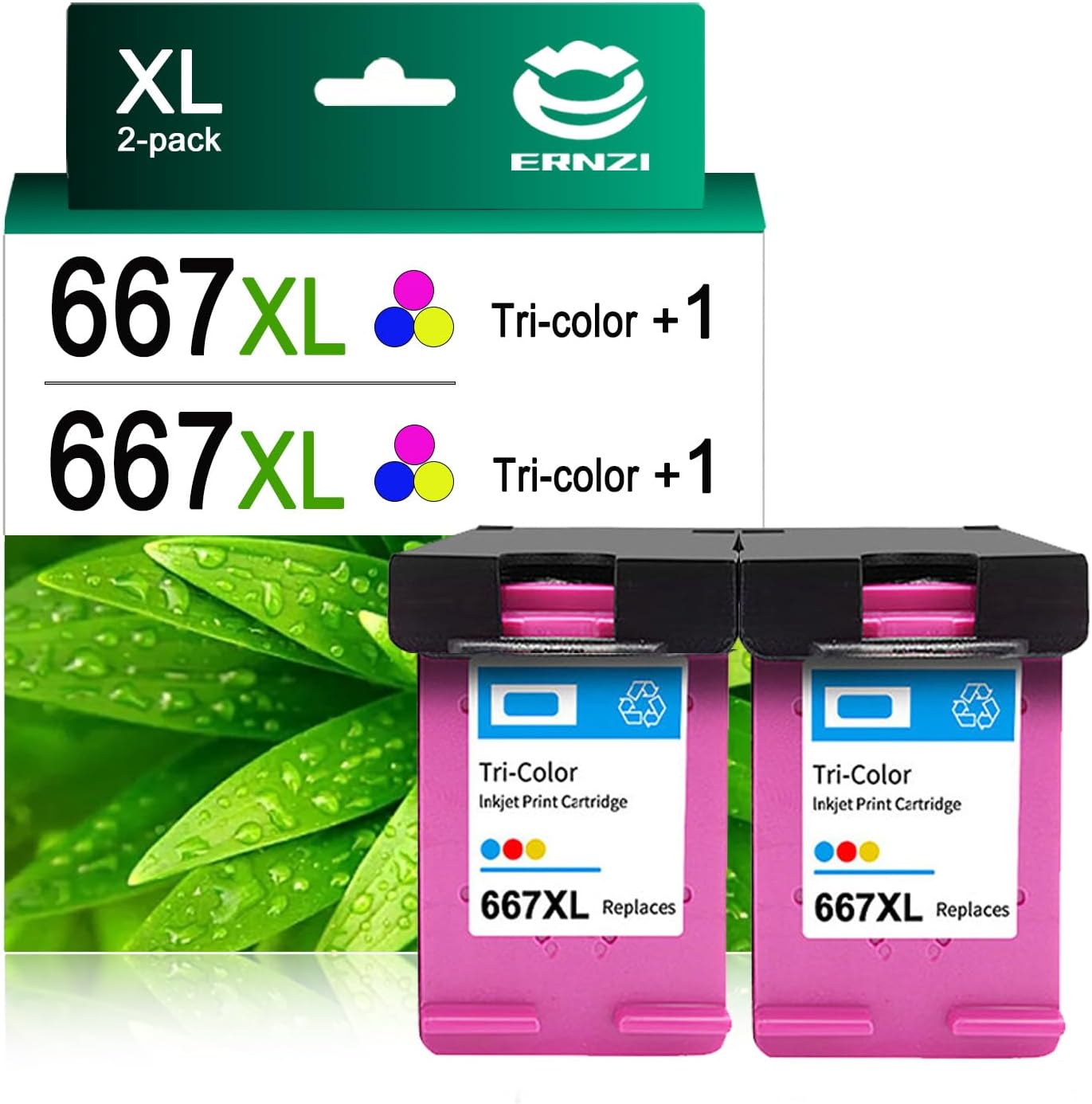 For HP 667XL Ink Cartridge Work For HP DeskJet Plus 4175 4178 6078 6478 1216 2336 2775 2776 2777 2778 2779 Printers