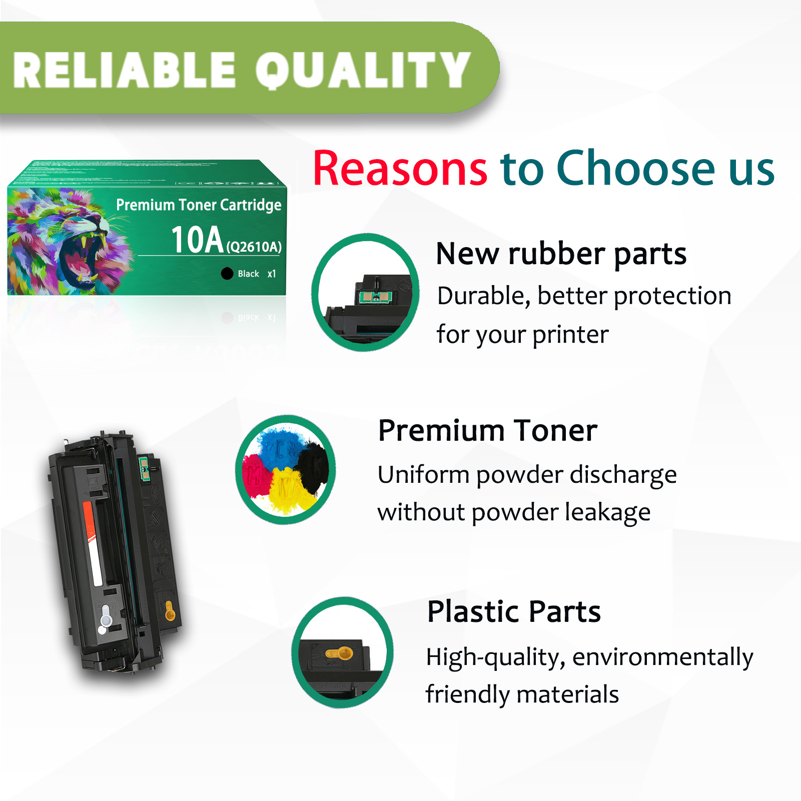 For HP 10A Q2610A Toner Cartridges Work For HP LaserJet 2300 2300d 2300dn 2300dtn 2300n 2300L Printers