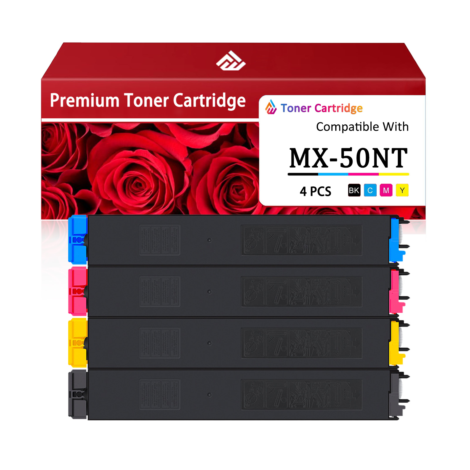 For Sharp MX-50NT MX-50NT-BA MX-50NT-CA MX-50NT-MA MX-50NT-YA Toner Cartridge Work For Sharp MX-4100N MX-4101N MX-5000N MX-5001N Printers