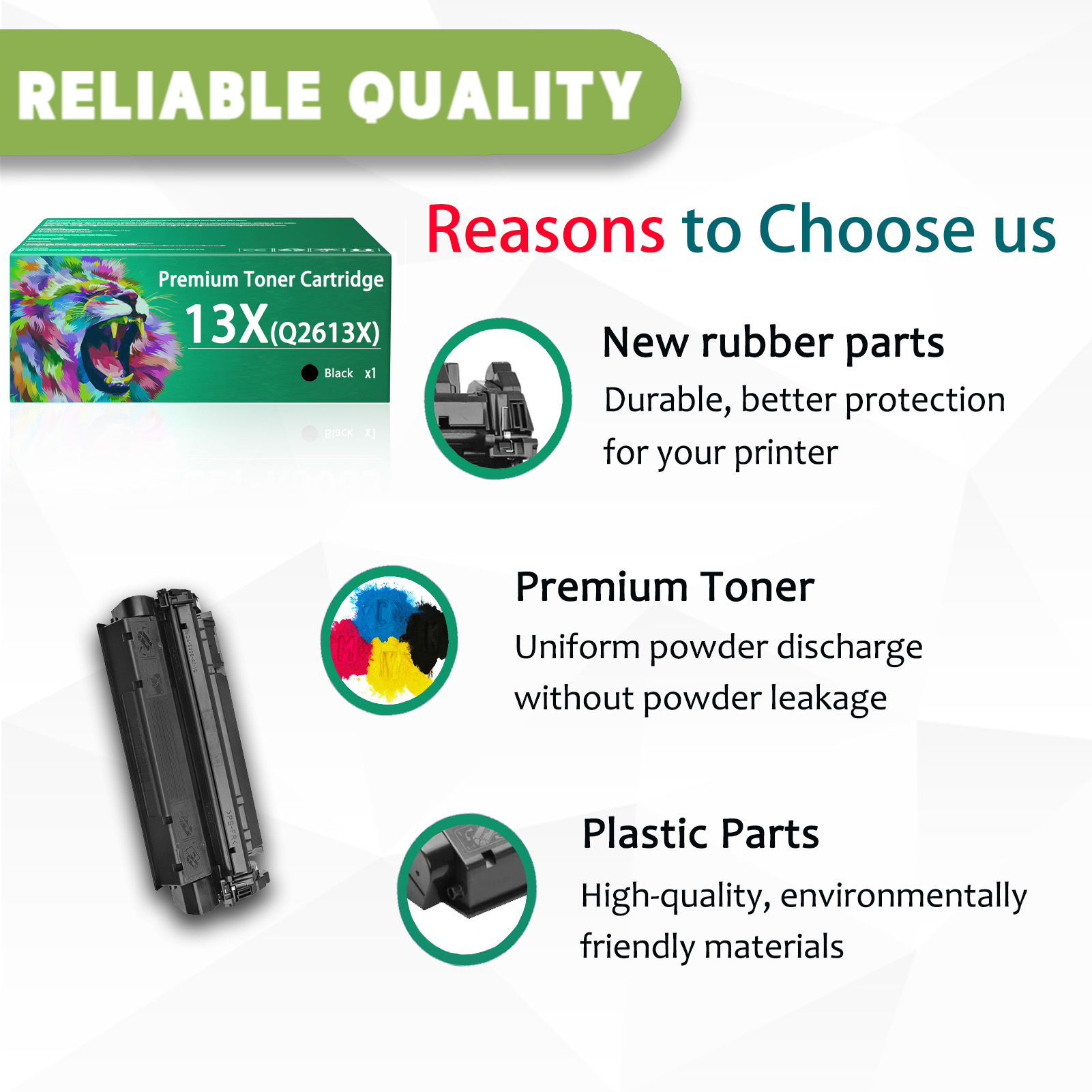 For HP 13X Q2613X Toner Cartridges Work For HP LaserJet 1300 1300n 1300t 1300xi Printers