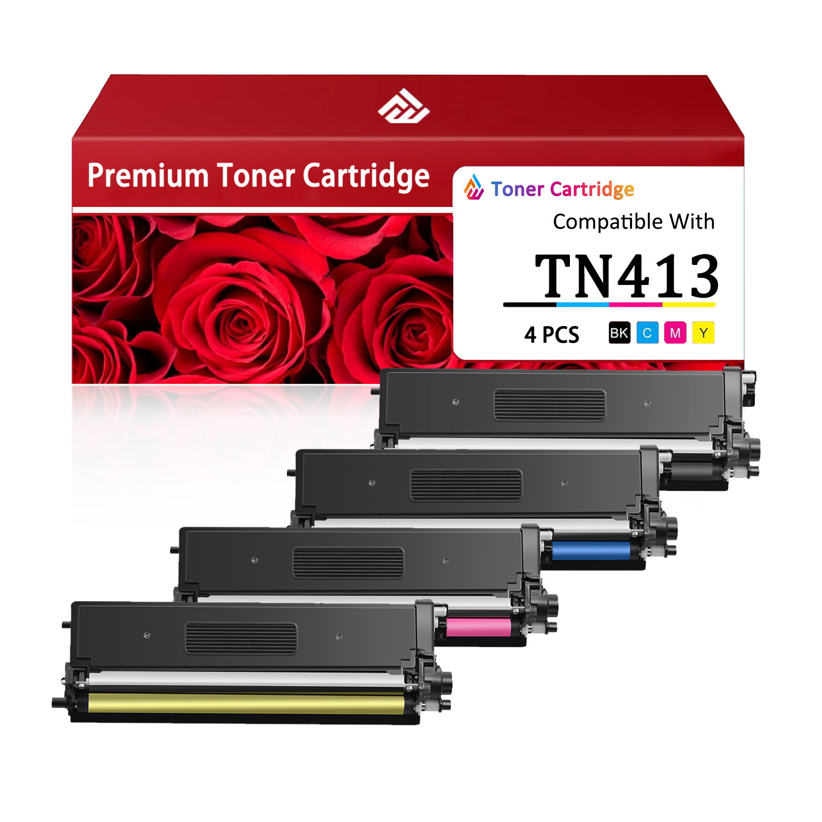 For TN413 Toner Cartridge Work For Brother HL-L8260CDW HL-L8360CDWT HL-L8360CDW HL-L9310CDW DCP-L8410CDW MFC-L8610CDW MFC-L8690CDW MFC-L8900CDW MFC-L9570CDW Printers