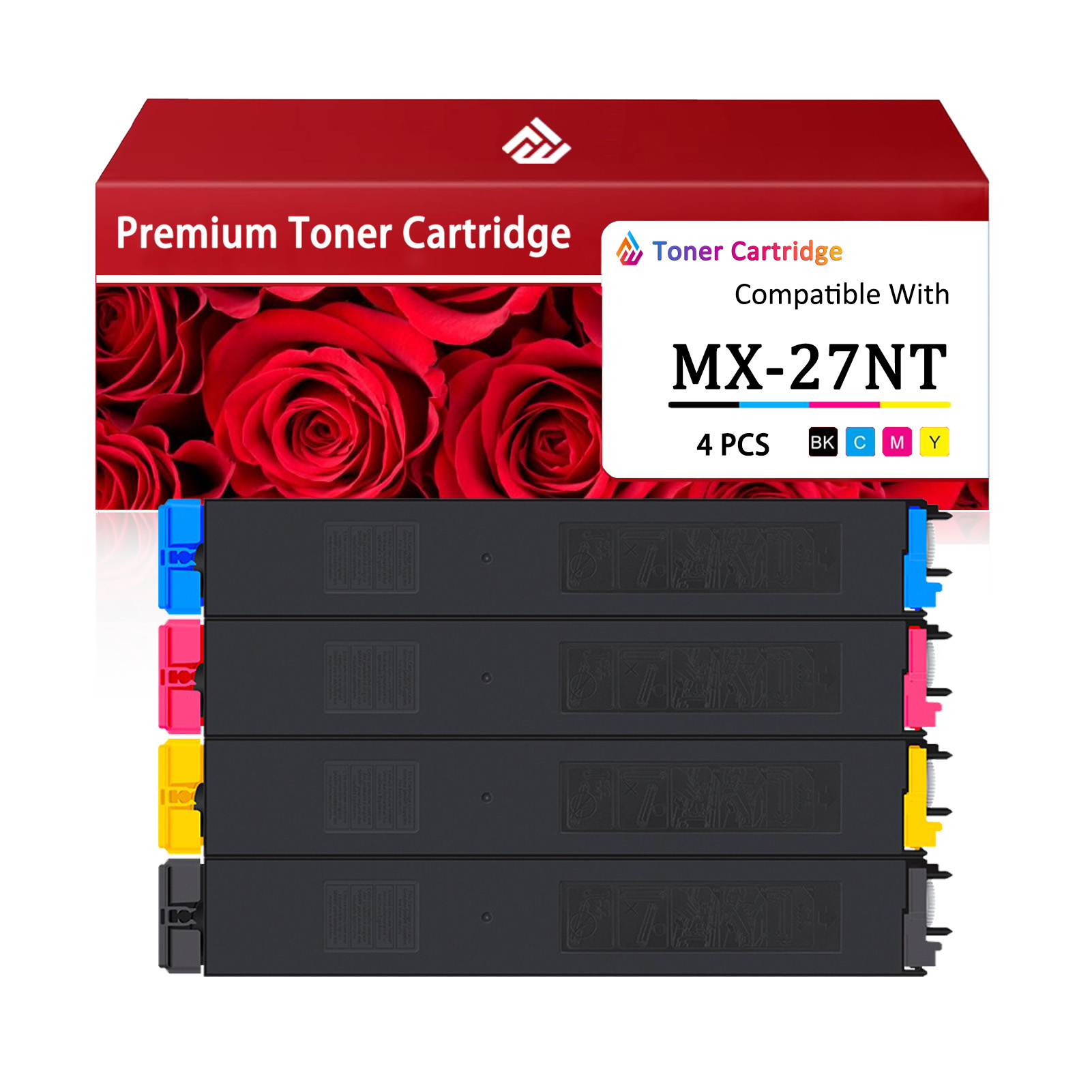 For Sharp MX-27NT MX-27NT-BA MX-27NT-CA MX-27NT-MA MX-27NT-YA Toner Cartridge Work For Sharp MX-2300 MX-2300N MX-2700N MX-3500N MX-4501N Printers