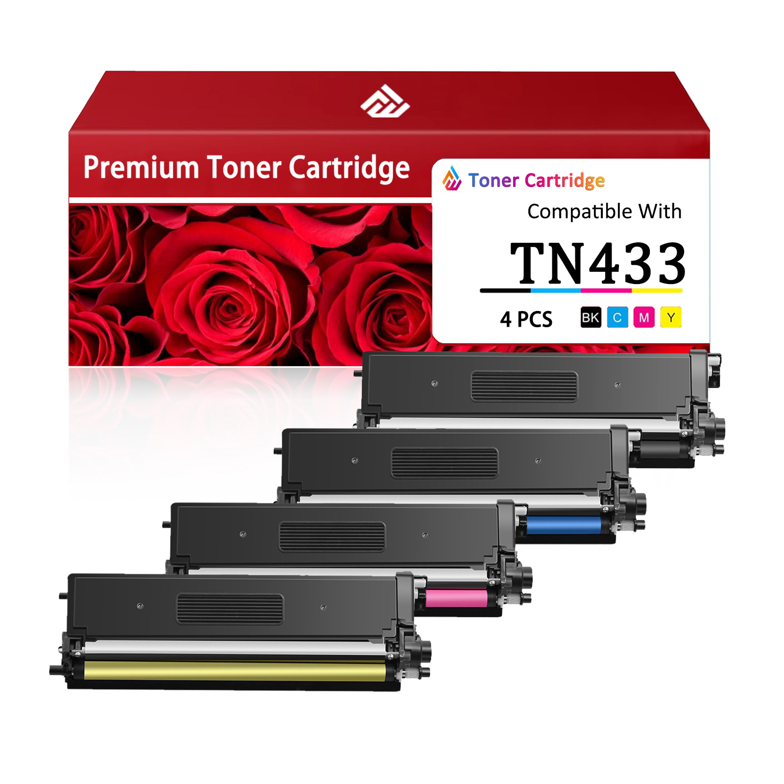 For TN433 Toner Cartridge Work For Brother HL-L8260CDW HL-L8360CDWT HL-L8360CDW HL-L9310CDW DCP-L8410CDW MFC-L8610CDW MFC-L8690CDW MFC-L8900CDW MFC-L9570CDW Printers