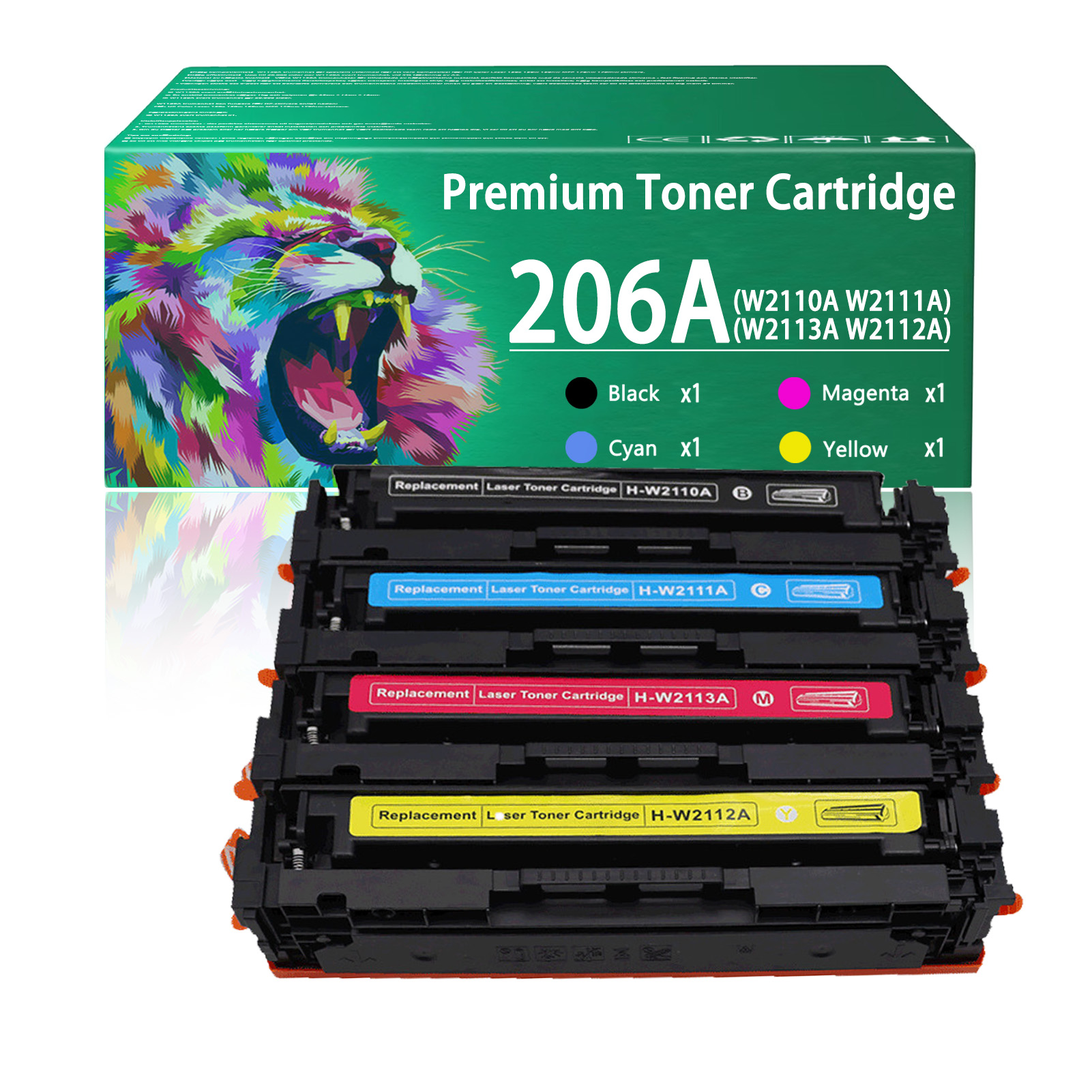 For HP 206A W2210A W2211A W2212A W2213A Toner Cartridge Work for HP LaserJet Pro M155a M155nw M155dw M182nw M182n M183fw M183rw M183fdw Printers