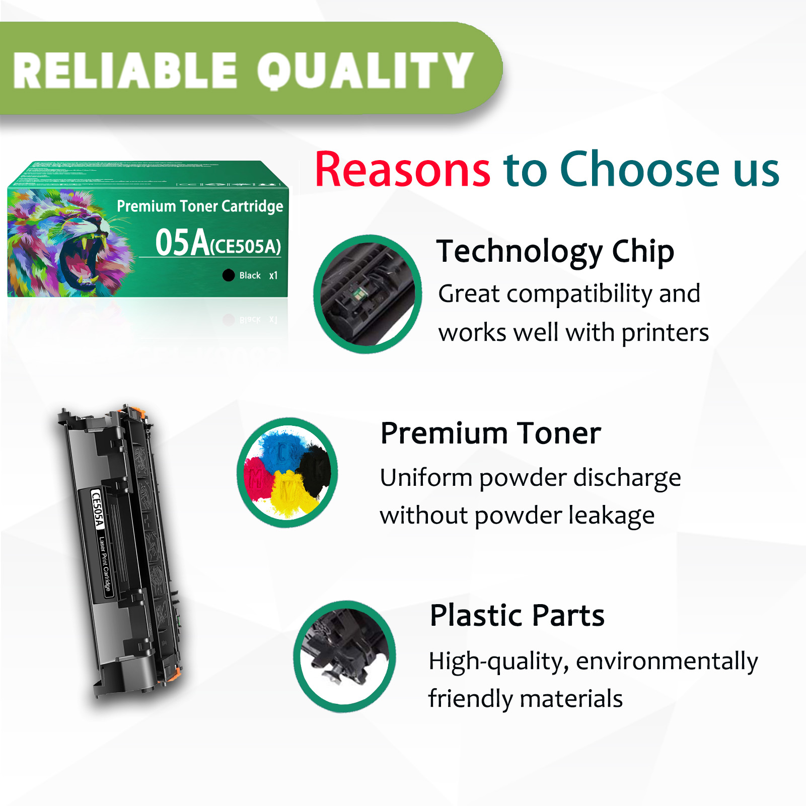 For HP 05A CE505A Toner Cartridges Work For HP LaserJet P2035 P2035n P2055 P2055d P2055dn P2055x Printers