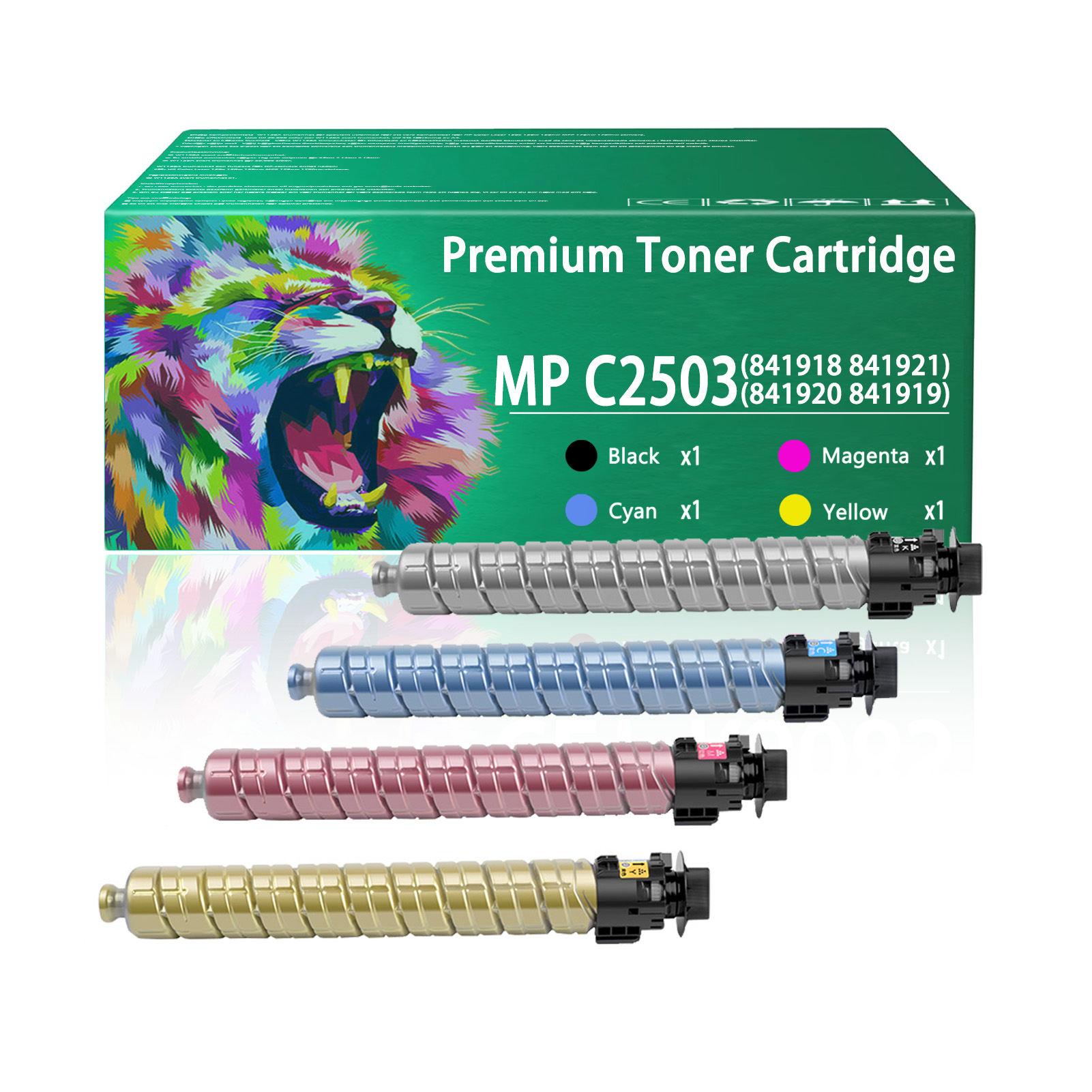 For Ricoh MP C2503H 841918 841921 841920 841919 Toner Cartridge Work For Ricoh MP C2011SP MP C2504SP MP C2003SP MP C2503SP MP C2003ZSP MP C2503ZSP MP C2004SP MP C2504EXSP MP C2004EXSP Printers