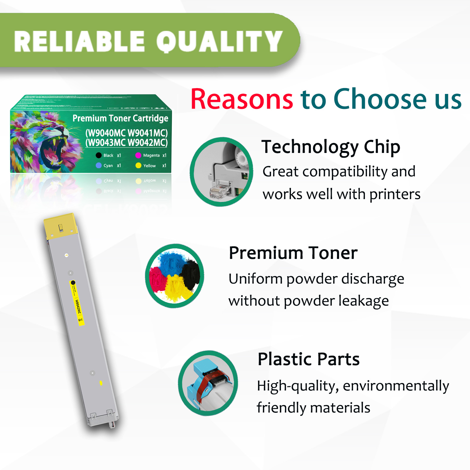 For HP W9040MC W9041MC W9043MC W9042MC Toner Cartridge Work for HP Color LaserJet Managed MFP E77822dn E77822z E77825dn E77825z E77830dn E77830z Printers