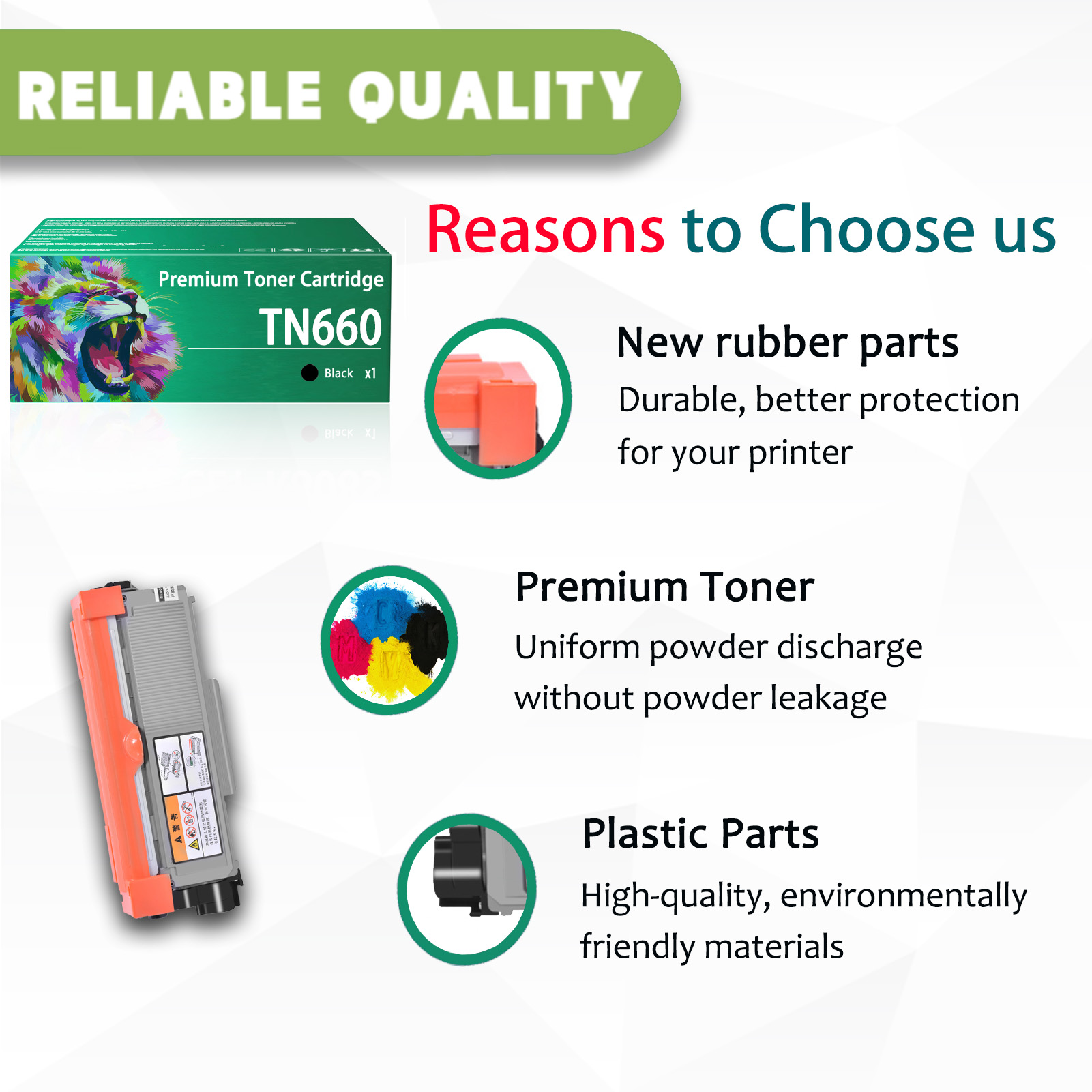 For TN660 Toner Cartridges Work For Brother HL-L2360DW HL-L2380DW HL-L2300D HL-L2340DW MFC-L2680W HL-L2705DW HL-L2707dw HL-L2720DW Printers