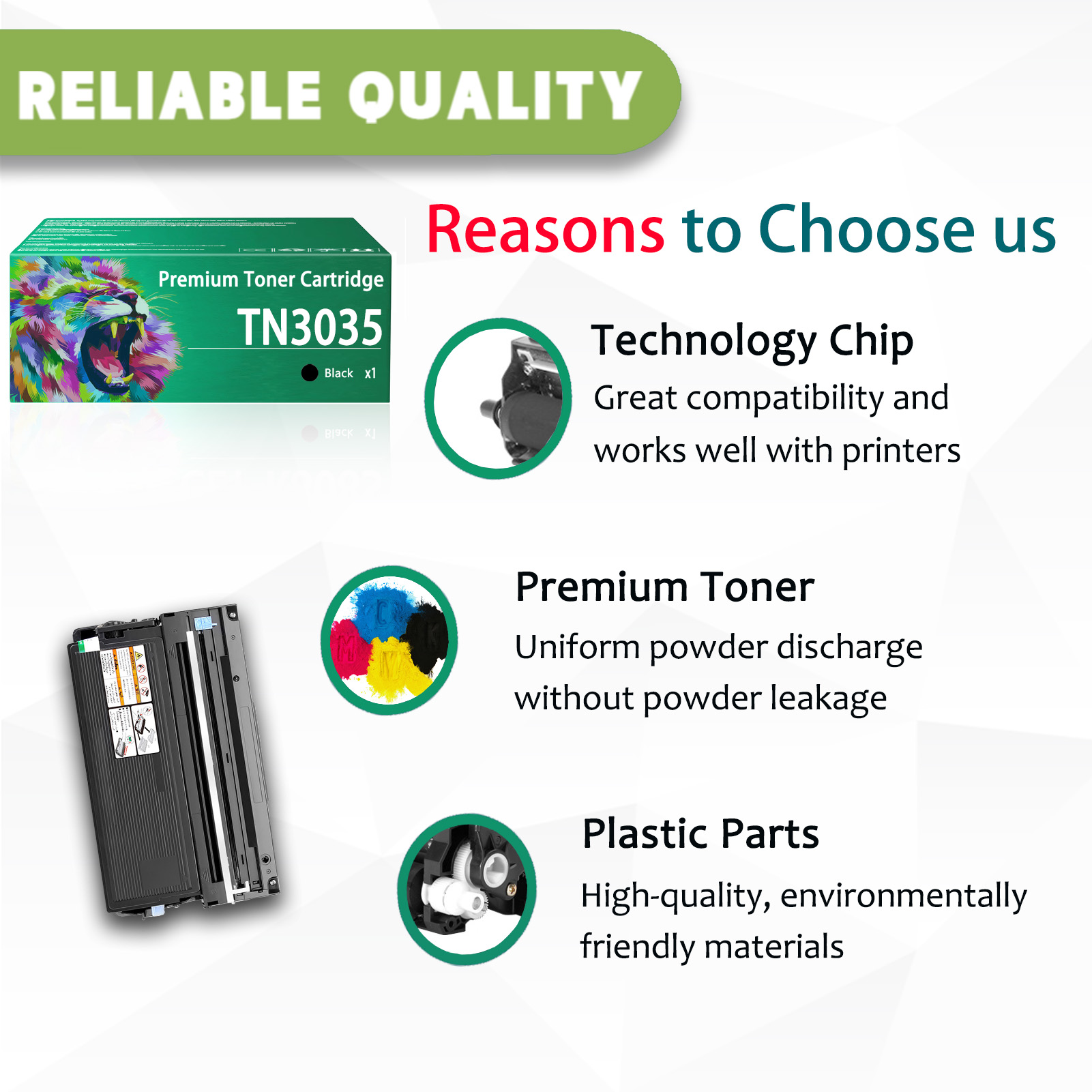 For TN3035 Toner Cartridges Work For Brother HL-5130 HL-5140 HL-5150D HL-5150DLT HL-5170DLT HL-5170DN HL-5170DNLT Printers