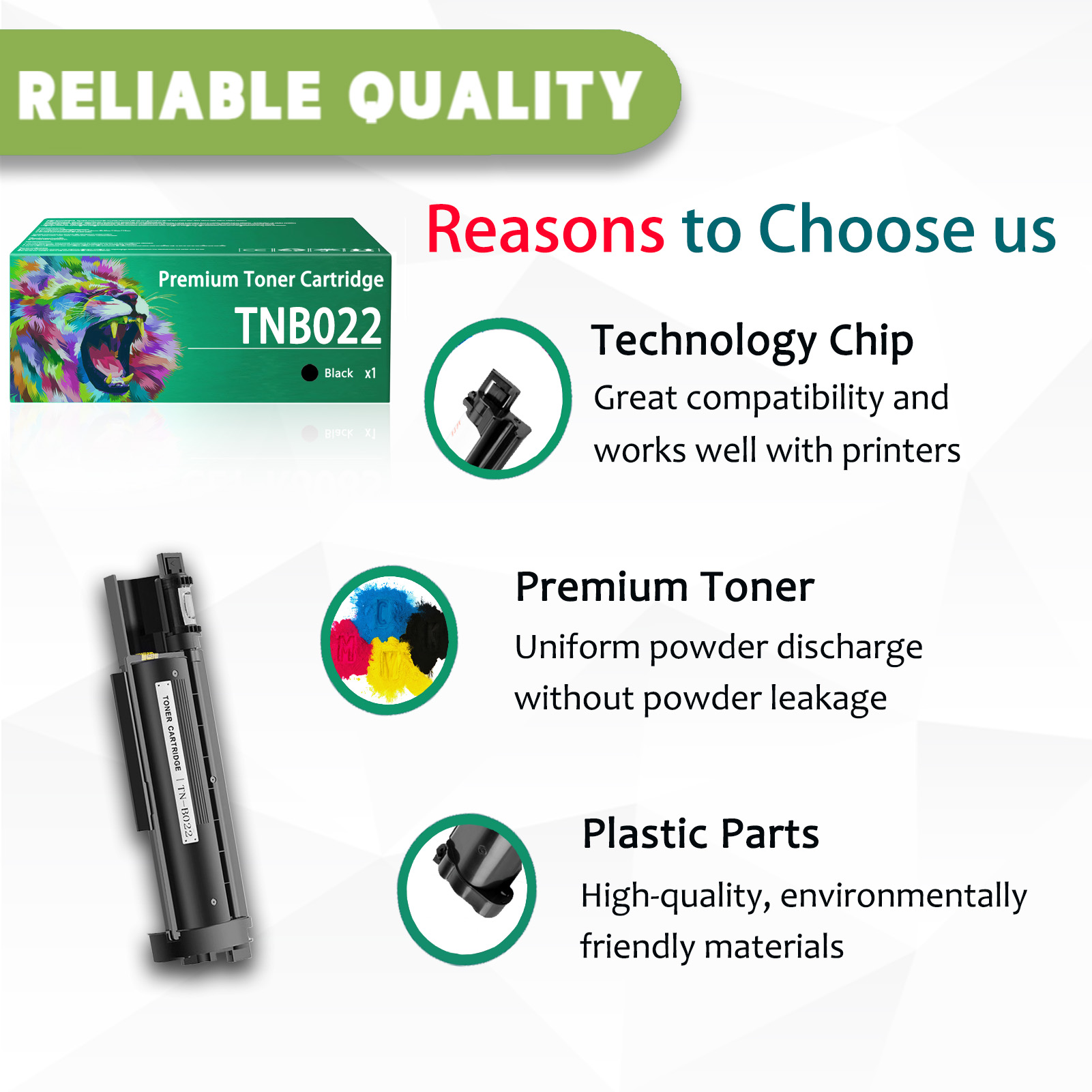 For TNB022 Toner Cartridges Work For Brother DCP-B7500D B7520DW HL-B2050 B2000D B2080DW MFC-B7720DN MFC-B7700D MFCB7715DW DCP-B7535DW Printers