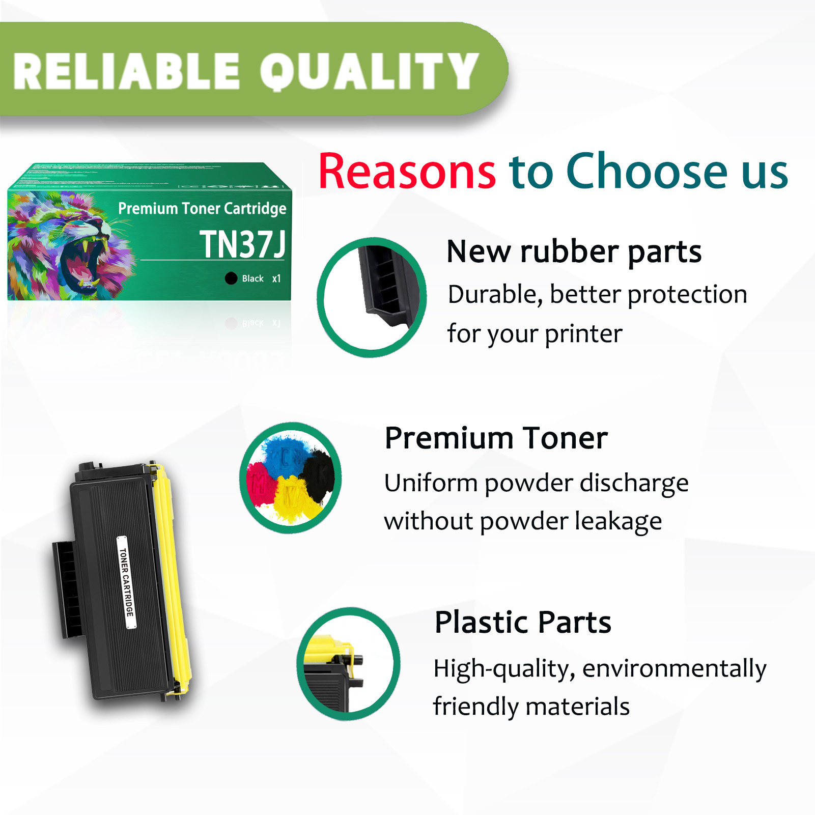 For TN37J Toner Cartridges Work For Brother HL-5240 HL-5250DN HL-5250DNT HL-5270DN HL-5280DW DCP-8060 DCP-8065DN MFC-8670DN MFC-8460N MFC-8660DN MFC-8860DN MFC-8870DW Printers