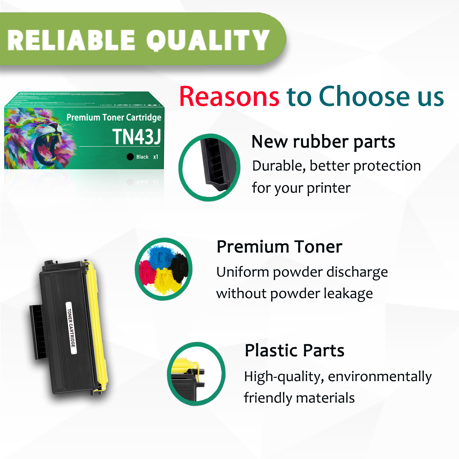 For TN43J Toner Cartridges Work For Brother HL-5240 HL-5250DN HL-5250DNT HL-5270DN HL-5280DW DCP-8060 DCP-8065DN MFC-8670DN MFC-8460N MFC-8660DN MFC-8860DN MFC-8870DW Printers