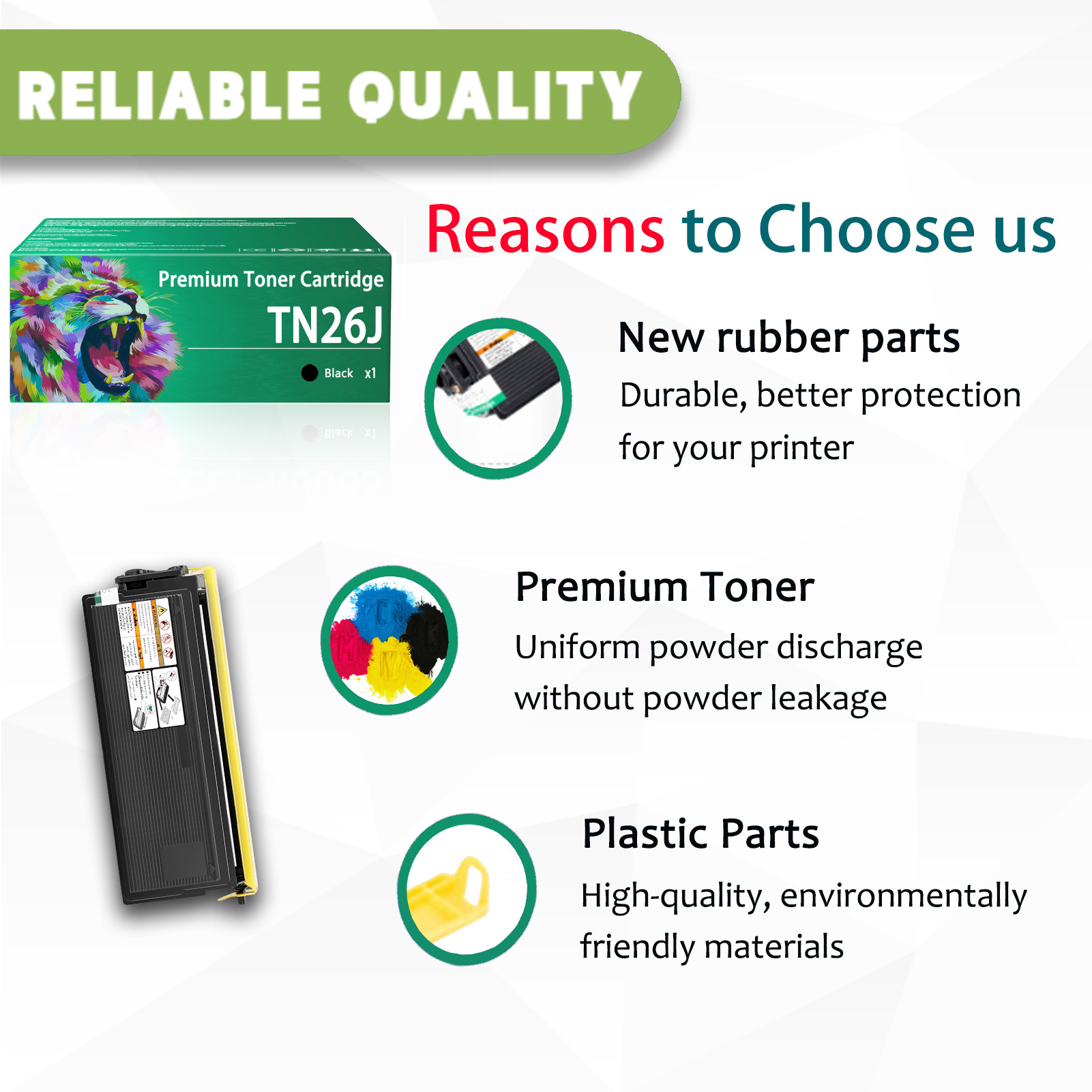 For TN26J Toner Cartridges Work For Brother HL-2120 HL-2140 HL-2150N HL-2170N HL-2170W HL-2150N DCP-7030 DCP-7032 DCP-7040 DCP-7045N MFC-7045 MFC-7345N MFC7320 MFC-7340 MFC-7345N MFC-7440N MFC-7450 MFC-7840W Printers