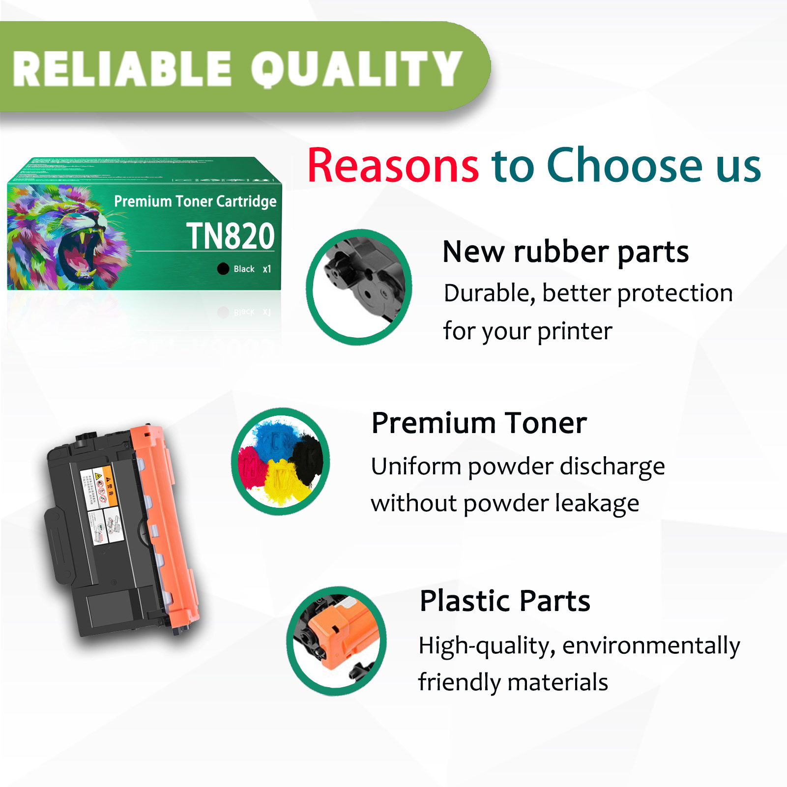 For TN820 Toner Cartridges Work For Brother HL-5580D HL-5585D HL-5590DN HL-5595DN MFC-8530DN MFC-8535DN MFC-8540DN Printer