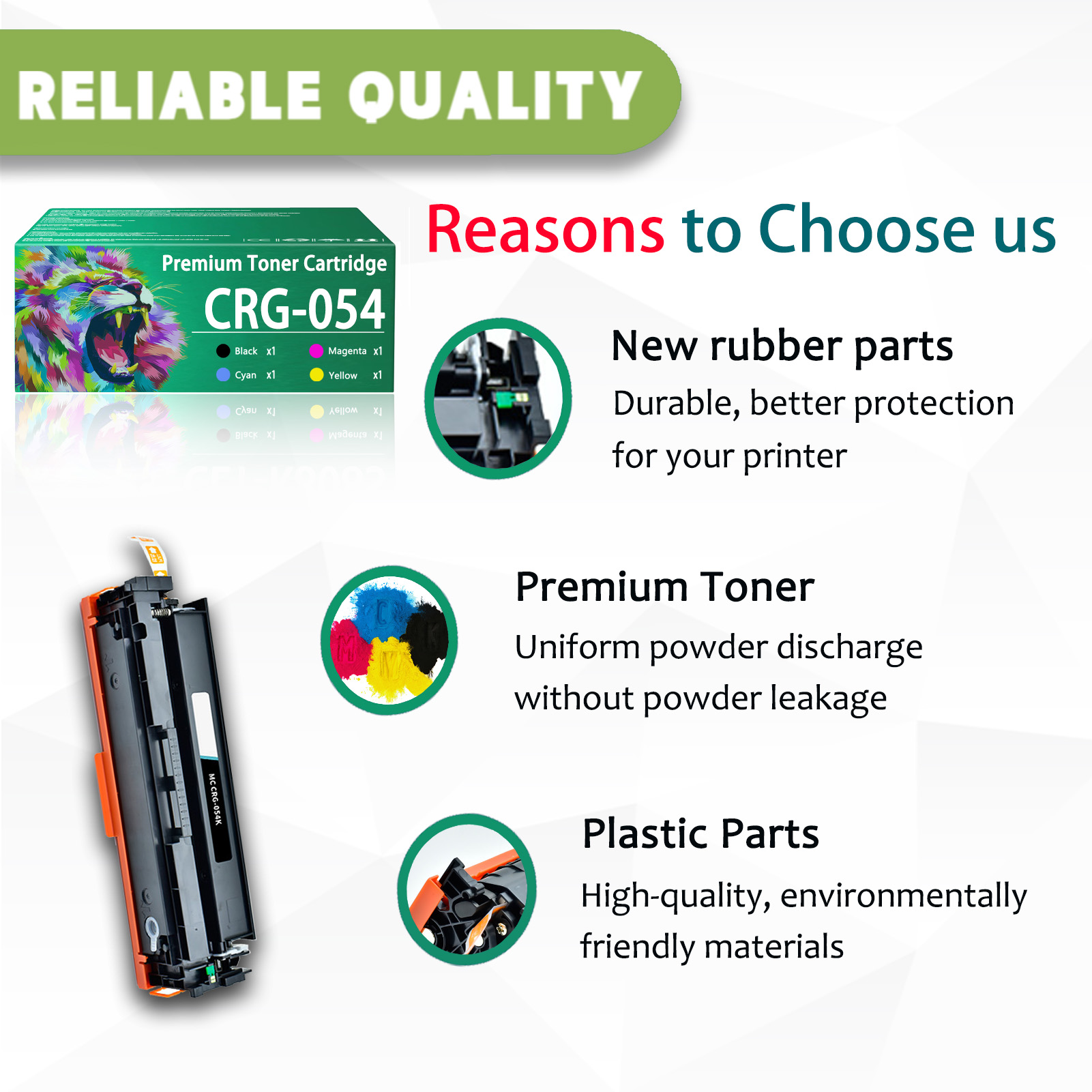 For Canon CRG054 054 CRG-054 Toner Cartridge Work for Canon imageCLASS LBP622Cdw MF644Cdw MF642Cdw MF640C LBP620 LBP621Cw LBP623Cdw MF641Cw MF643Cdw MF645Cx Printers