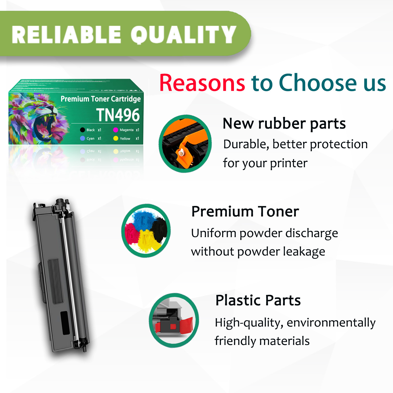 For TN496 Toner Cartridge Work For Brother HL-L8260CDW HL-8360CDWT HL-8360CDW HL-L9310CDW DCP-L8410CDW MFC-L8610CDW MFC-L8690CDW MFC-8900CDW MFC-L9570CDW Printers