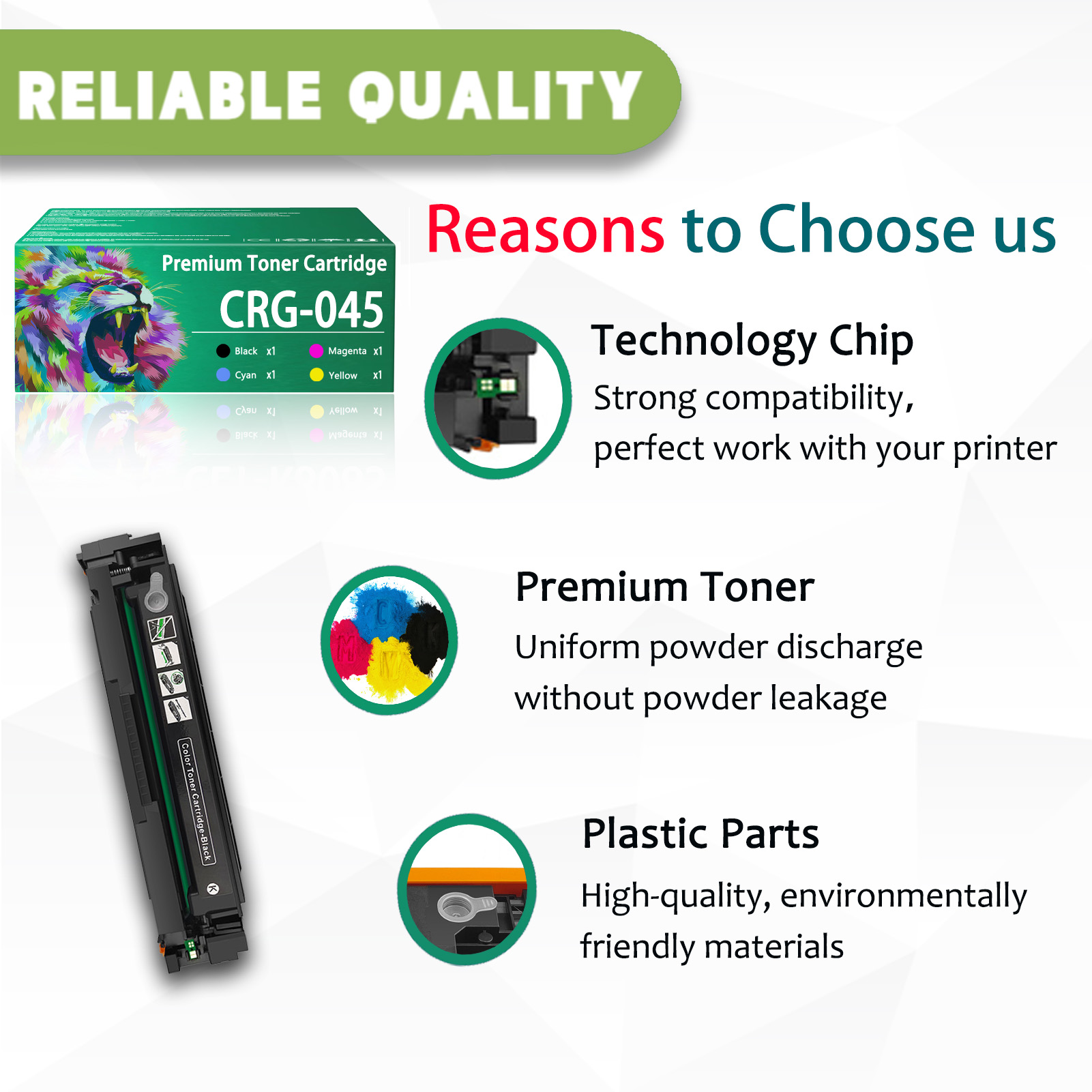 For Canon CRG045 045 CRG-045 Toner Cartridge Work for Canon Color imageCLASS LBP612Cdw MF632Cdw MF634Cdw MF631Cn MF633Cdw MF635Cx LBP611Cn LBP613Cdw LBP610C Printers