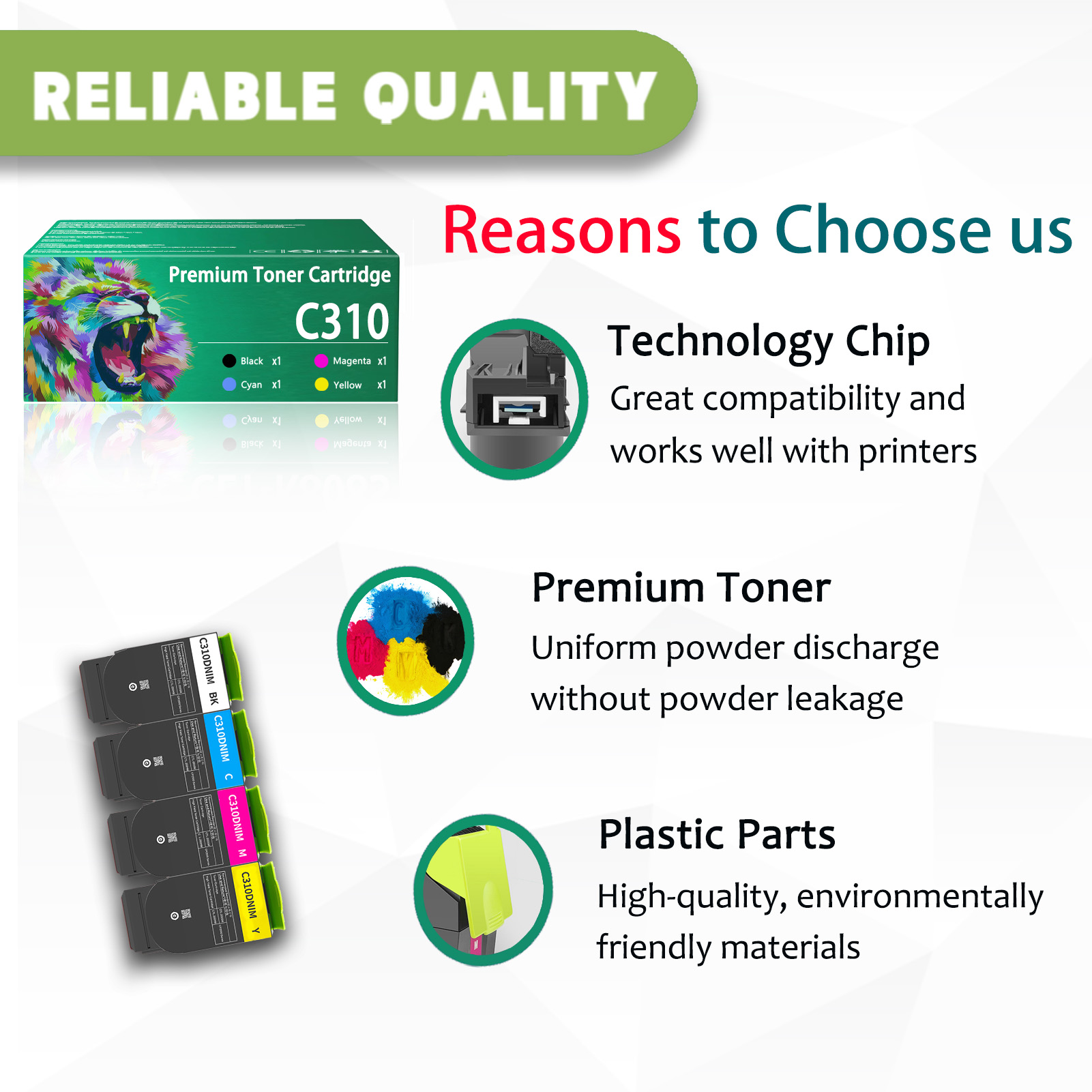 For C310 006R04356 006R04357 006R04358 006R04359 Toner Cartridge Work For Xerox C310 C310DNI C310DNIM C315 C315DNI Printers