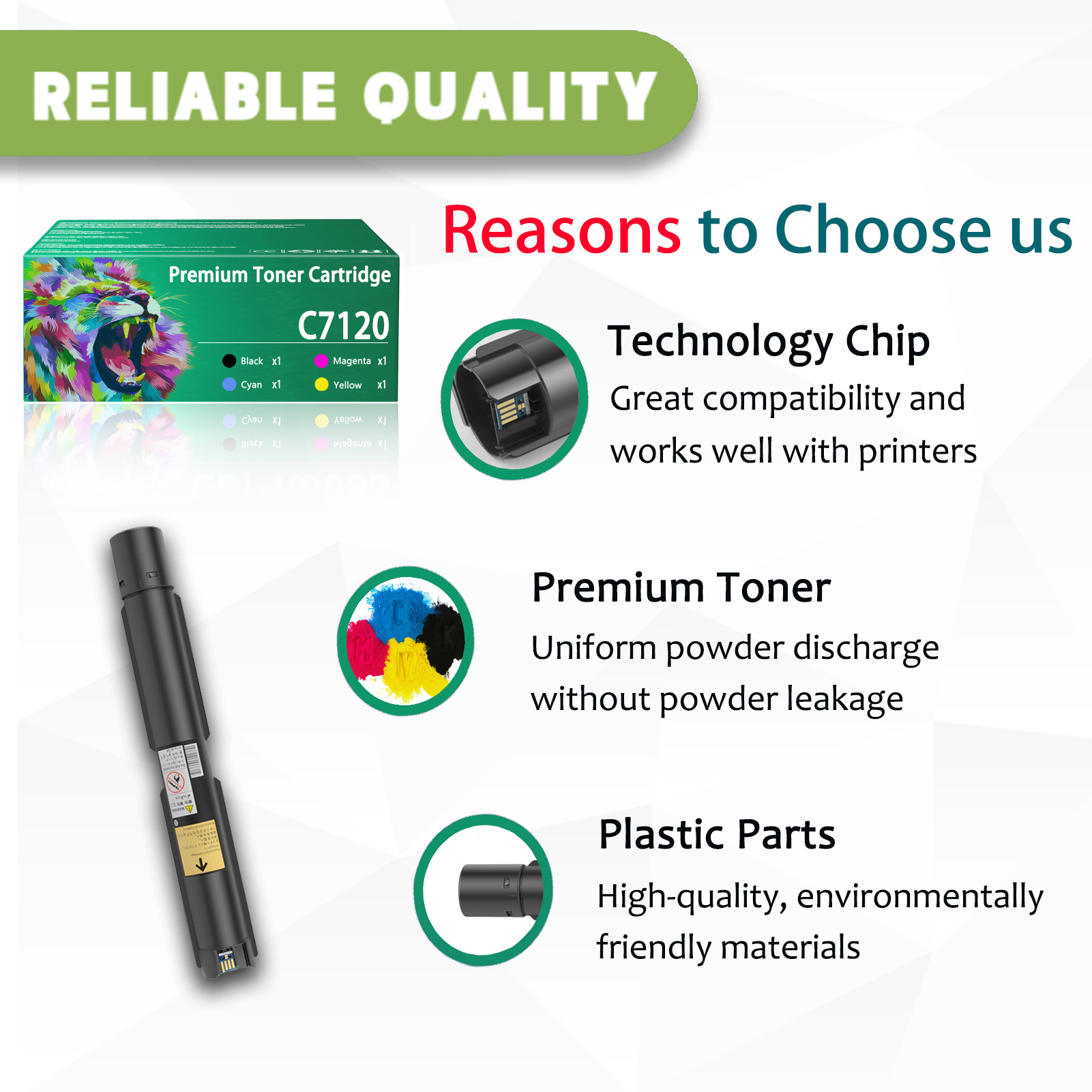 For C7120 006R01824 006R01825 006R01826 006R01827 Toner Cartridge Work ForXerox WorkCentre C7120 7530 7535 7545 7556 7970 7970i Printers