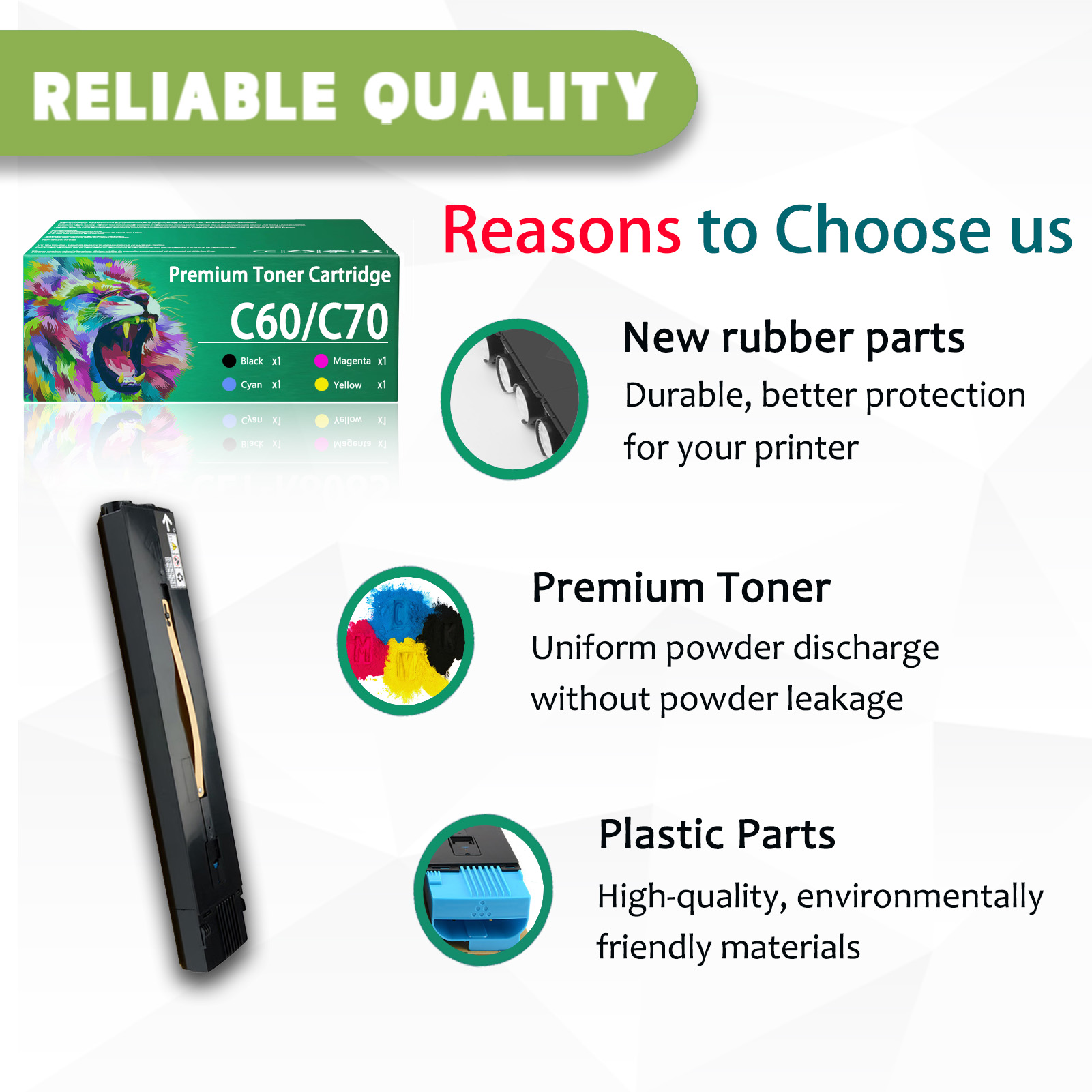 For Xerox C60 C70 006R01655 006R01656 006R01657 006R01658 Toner Cartridge Work For Xerox Color C60 C70 Printers