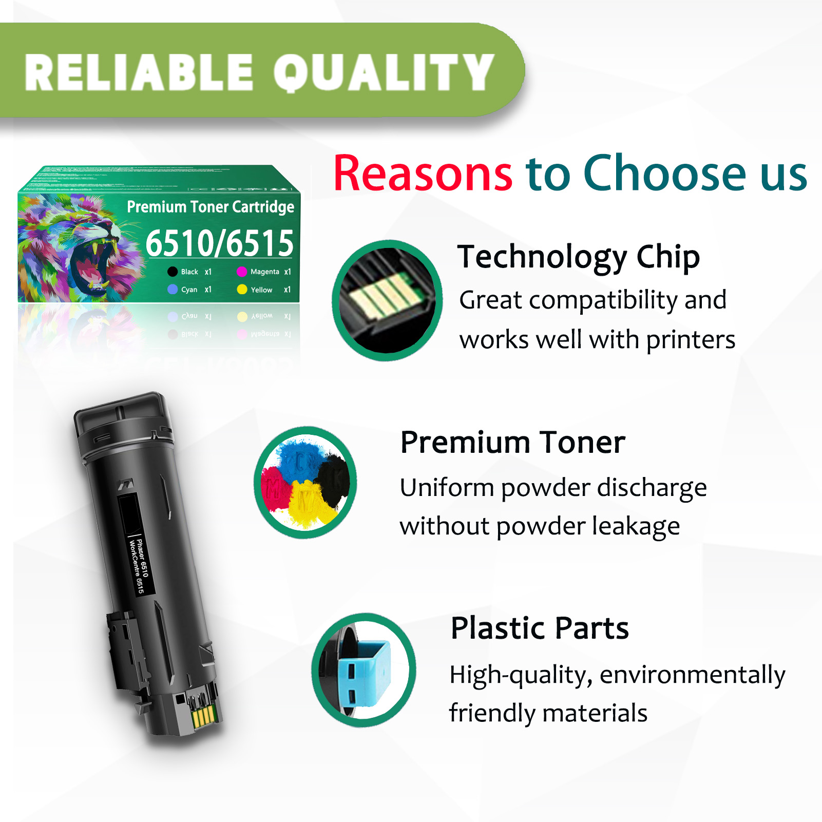 For Xerox 6510 6515 106R03480 106R03490 106R03491 106R03492 Toner Cartridge Work For Xerox Phaser 6510 6510N 6510DN 6510DNI 6510DNM WorkCentre 6515 6515N 6515DN 6515DNI 6515DNM Printers