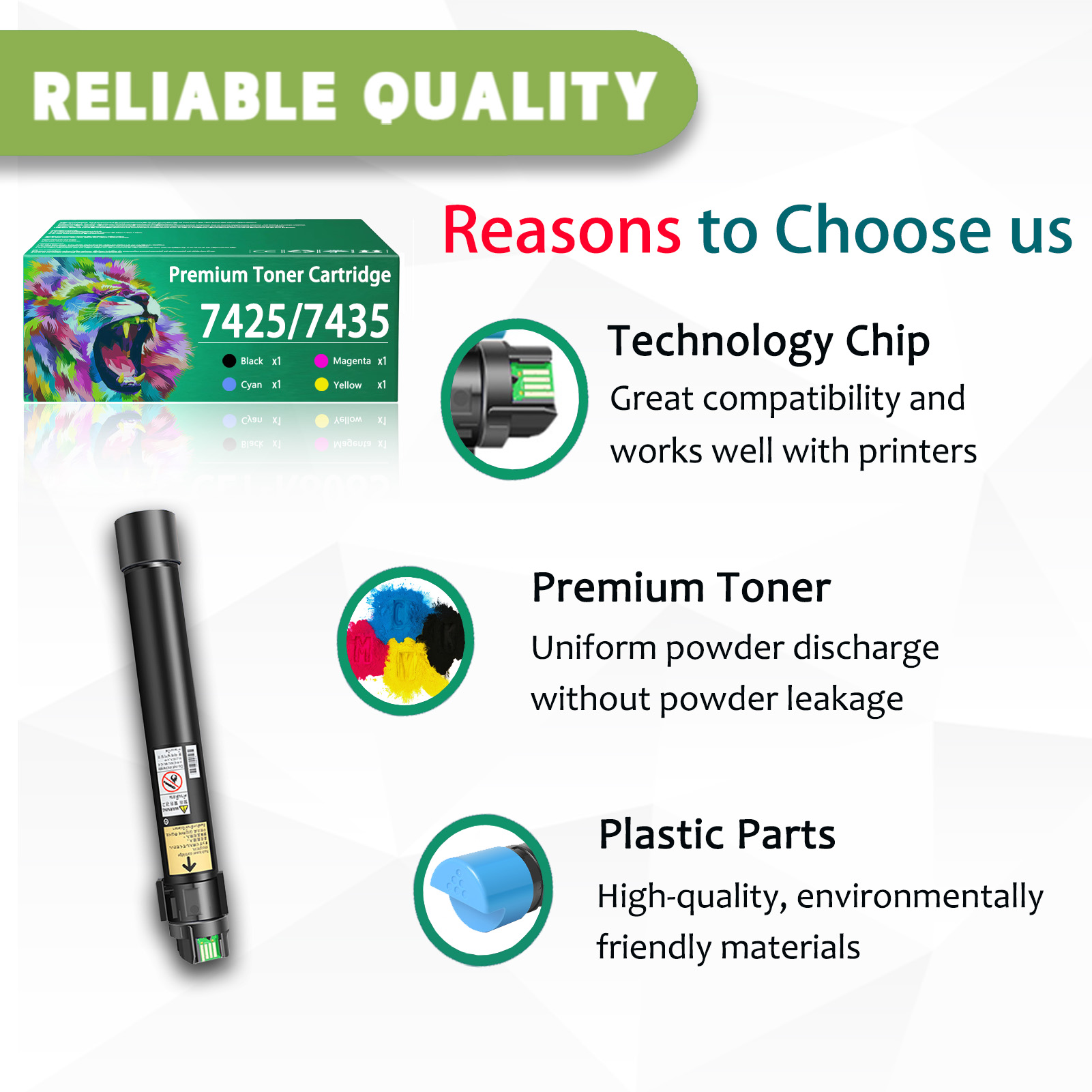 For Xerox 7425 7435 006R01395 006R01398 006R01397 006R01396 Toner Cartridge Work For Xerox WorkCentre 7425 7428 7435 Printers