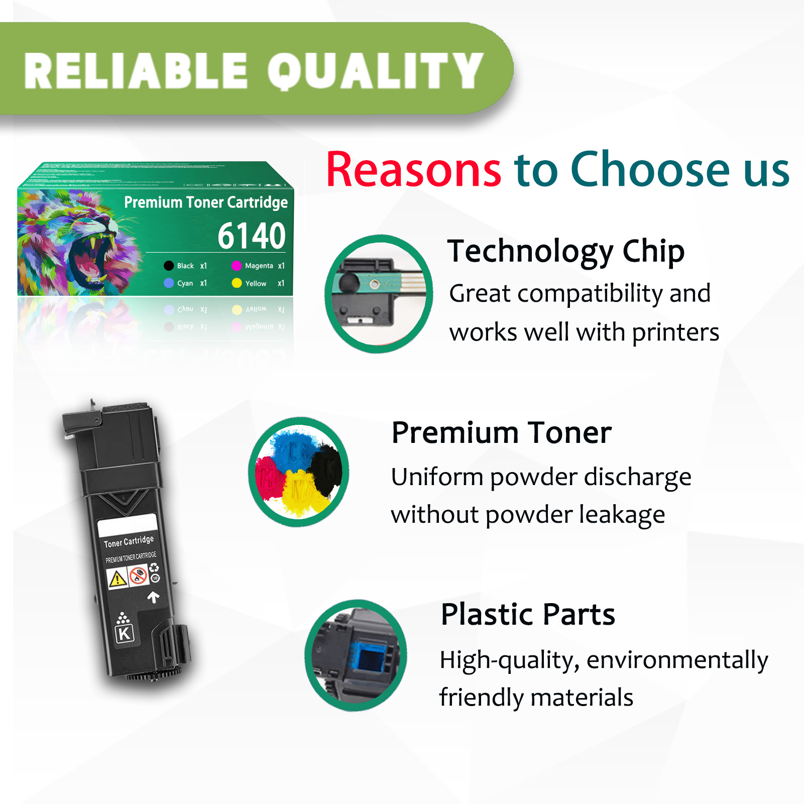 For Xerox 6140 106R01480 106R01477 106R01478 106R01479 Toner Cartridge Work For Xerox Phaser 6140 6140N 6140DN Printers