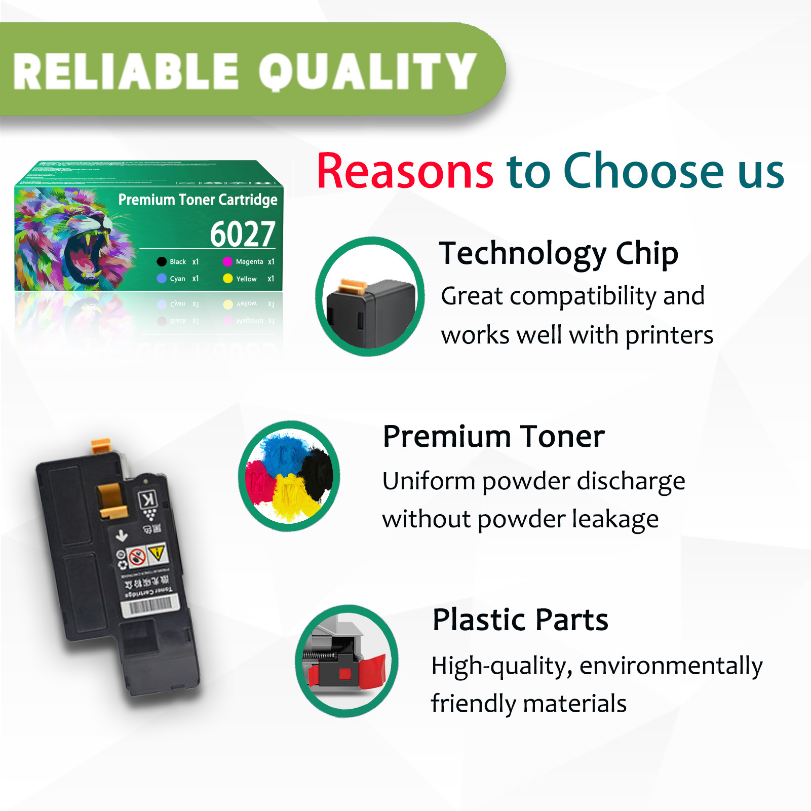 For Xerox 6022 6027 106R02759 106R02756 106R02757 106R02758 Toner Cartridge Work For Xerox Phaser 6022 6027 6022 6027N Printers