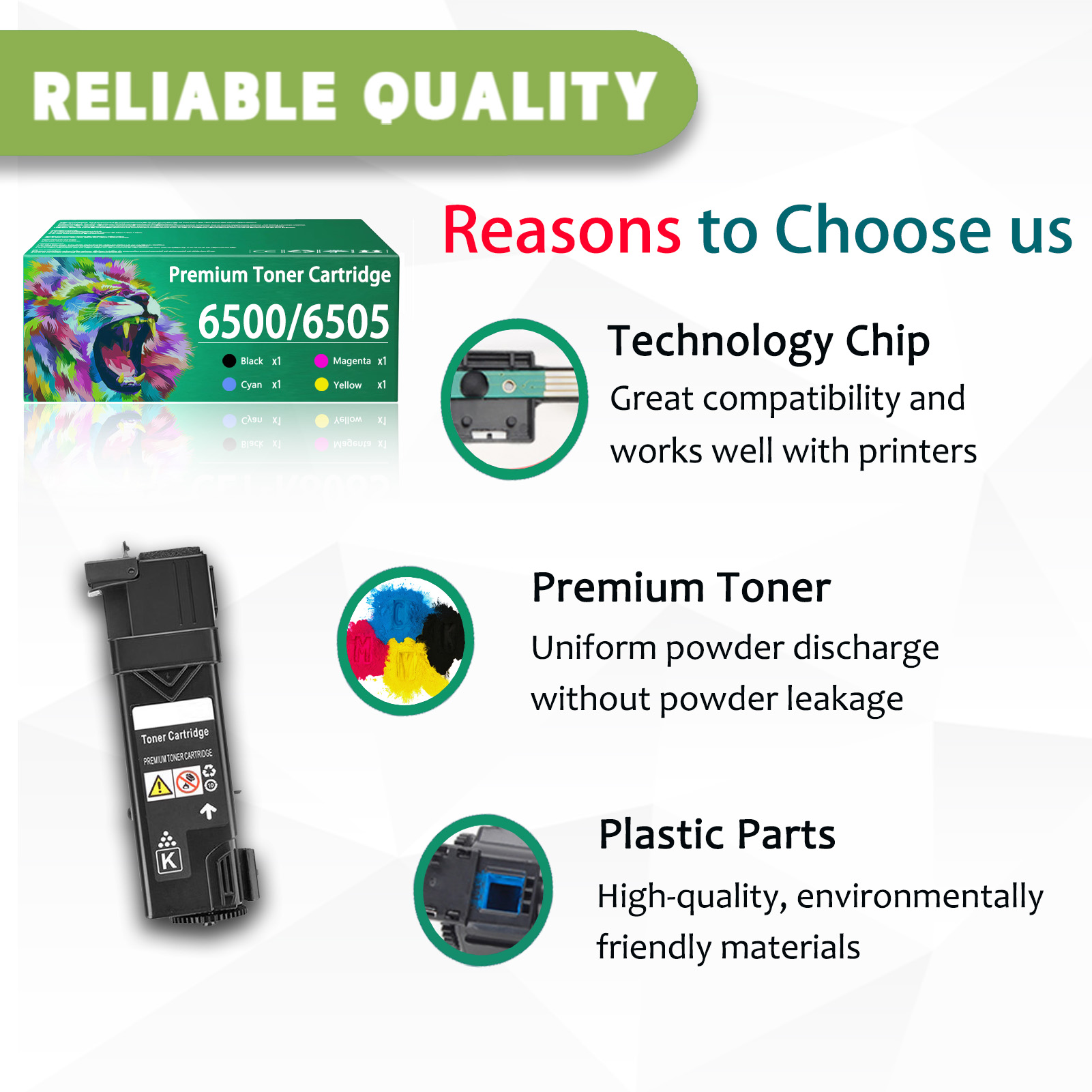 For Xerox C7000 106R01597 106R01594 106R01595 106R01596 Toner Cartridge Work For Xerox Phaser 6500 Workcentre 6505 Printers