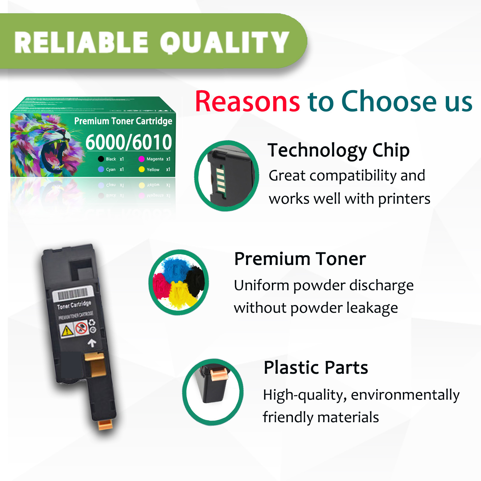 For Xerox 6000 6010 106R01630 106R01627 106R01628 106R01629 Toner Cartridge Work For Xerox Phaser 6000 6010 WorkCentre 6015 Printers