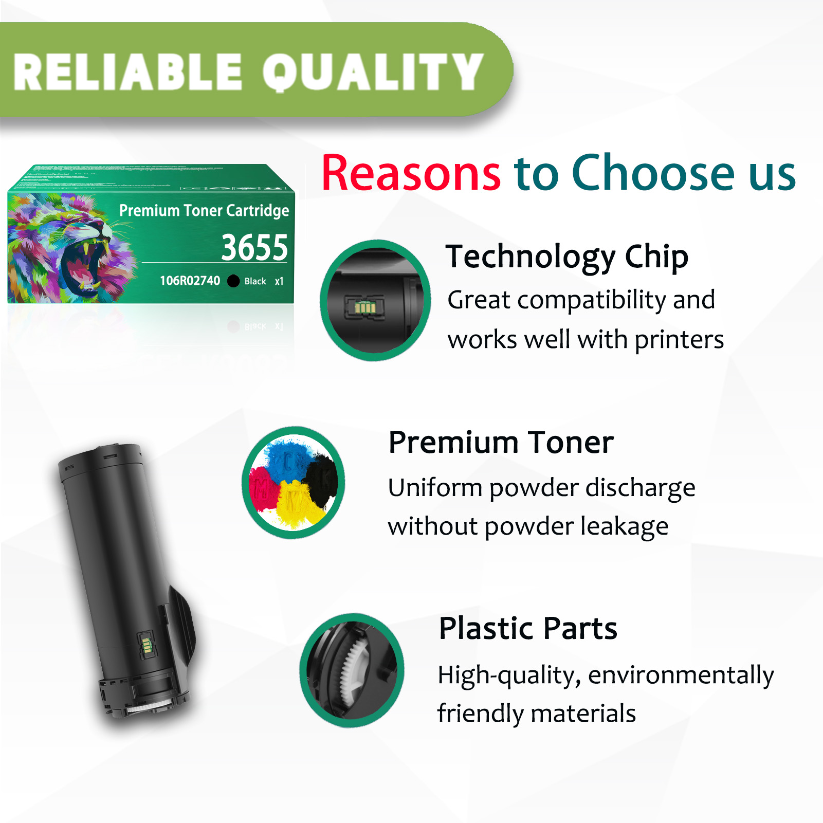 For Xerox 106R02740 Toner Cartridges Work For Xerox WorkCentre 3655 3655i 3655I 3655X 3655S Printers