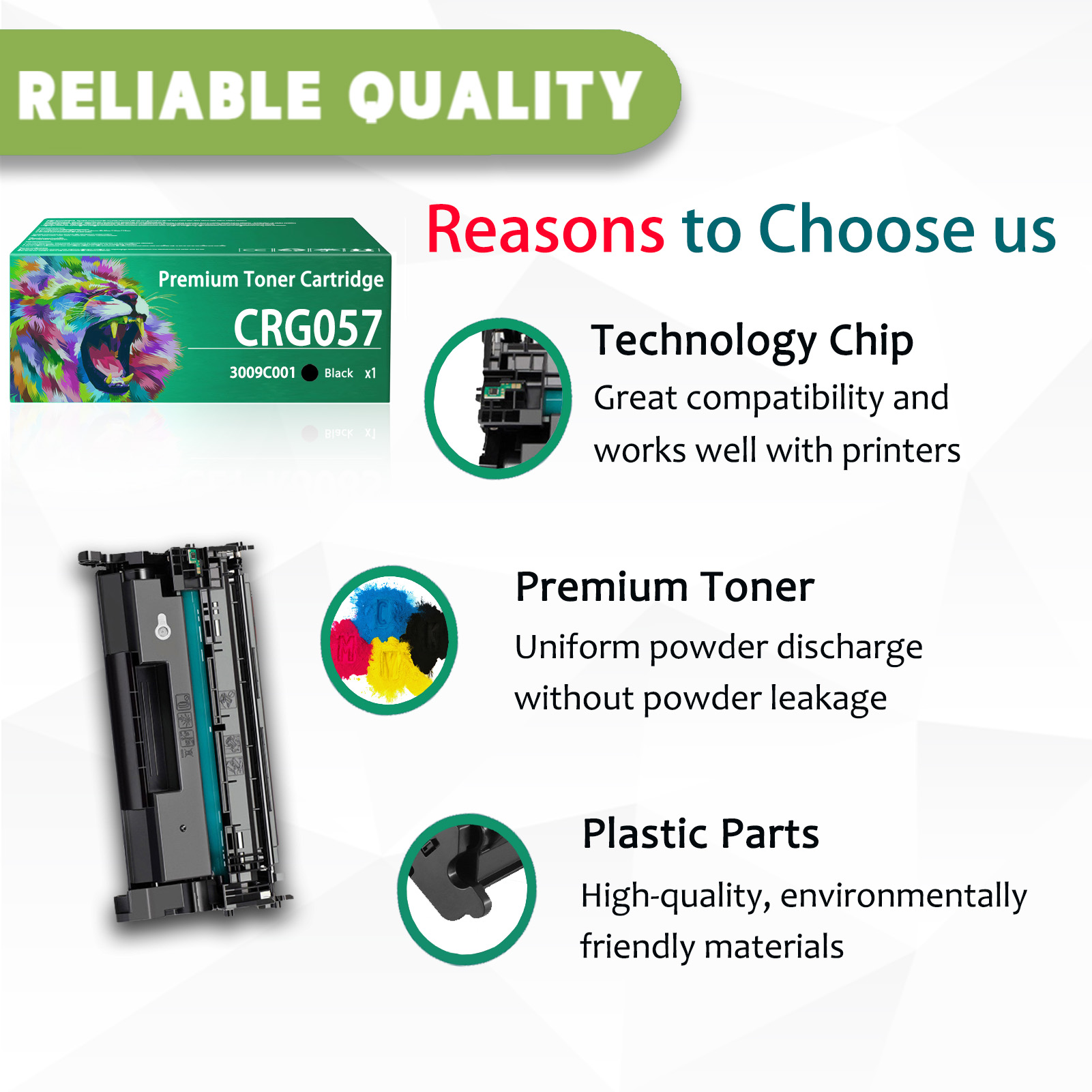 For CRG057 057 CRG-057 3009C001 Toner Cartridges Work For Canon imageClass MF445dw MF448dw MF449dw LBP226dw LBP227dw LBP228dw LBP236dw LBP237dw Printers