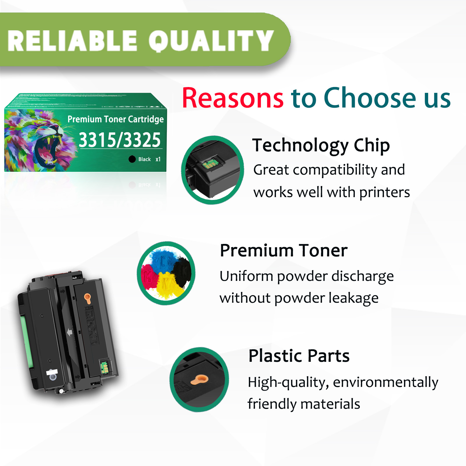 For Xerox 106R02311 106R02309 Toner Cartridges Work For Xerox Phaser 3320 3320DNI 3320DN Printers