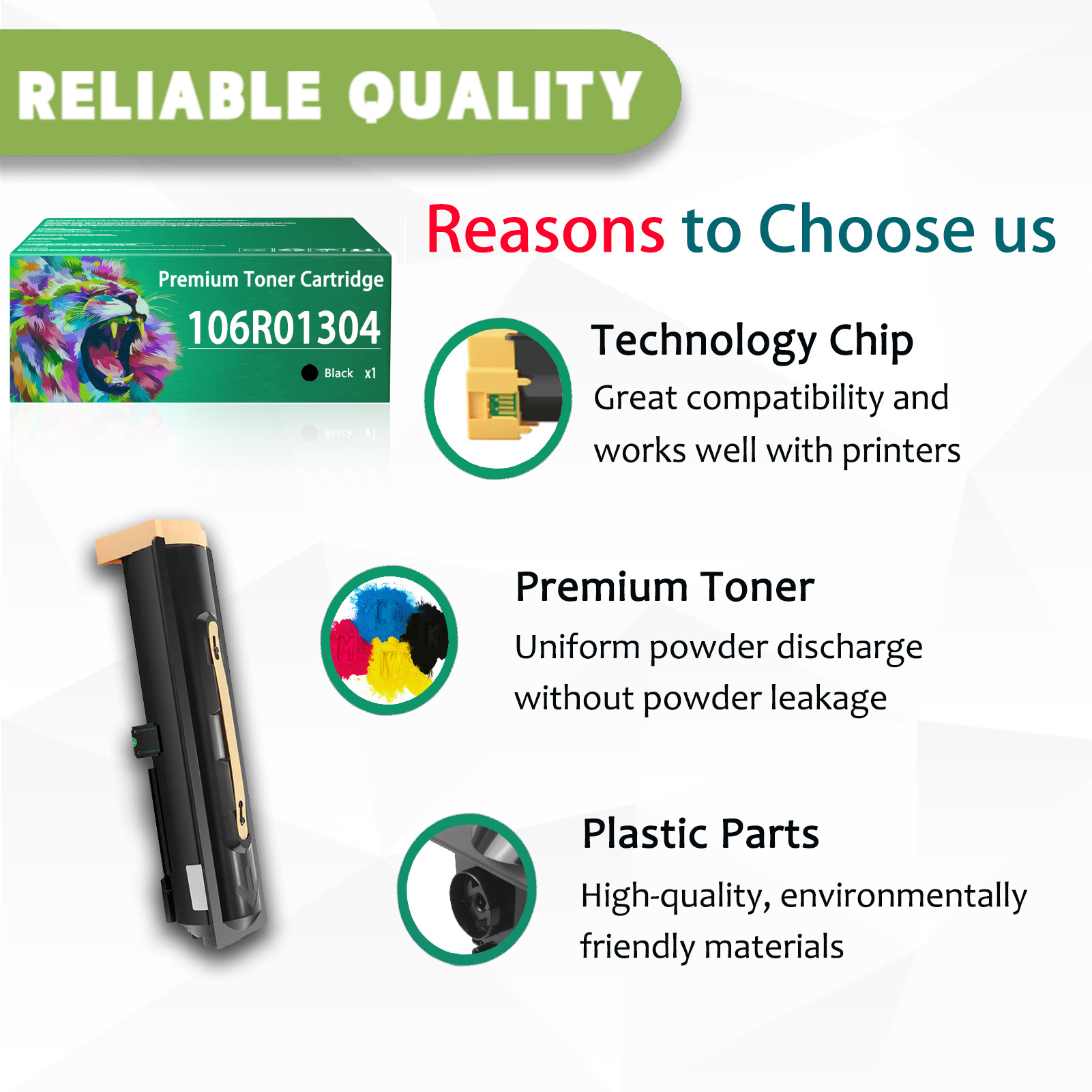 For Xerox 5222 5225 106R01304 Toner Cartridges Work For Xerox WorkCentre 5225 5230 5222 Printers