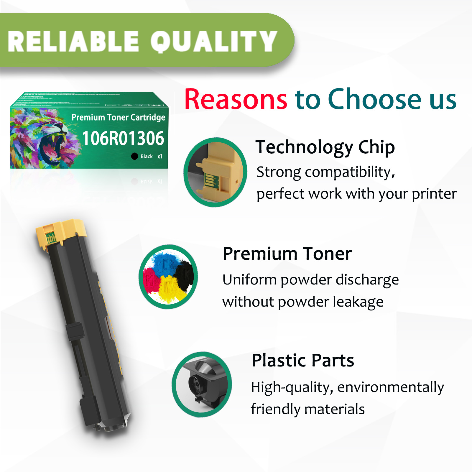 For Xerox 5222 5225 106R01306 Toner Cartridges Work For Xerox WorkCentre 5225 5230 5222 Printers