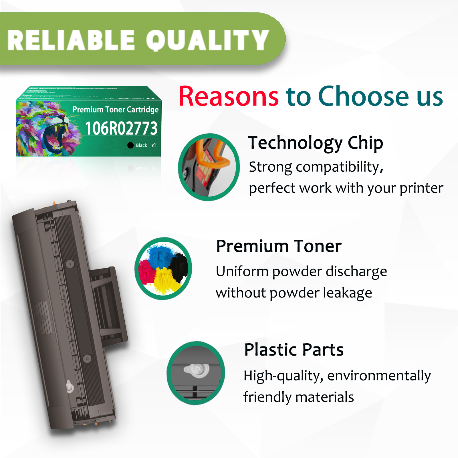 For Xerox 3020 3025 106R02773 Toner Cartridges Work For Xerox Phaser 3020 WorkCentre 3025 Printers