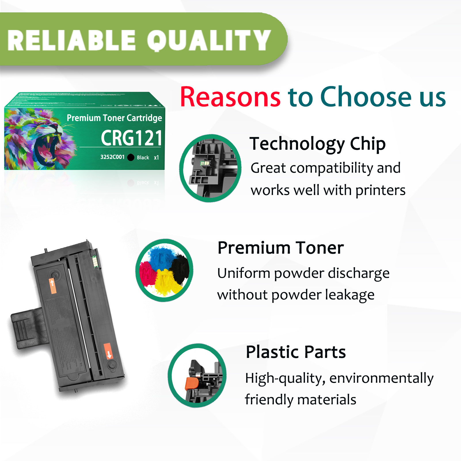 For CRG121 121 CRG-121 3252C001 Toner Cartridges Work For Canon imageClass D1650 D1620 Printers