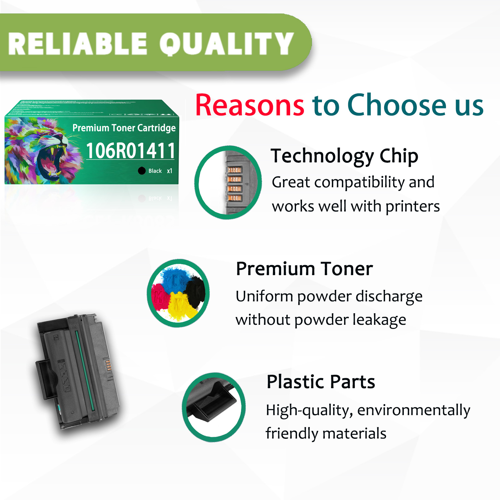 For Xerox 3300MFP 106R01411 Toner Cartridges Work For Xerox Phaser 3300MFP Printers