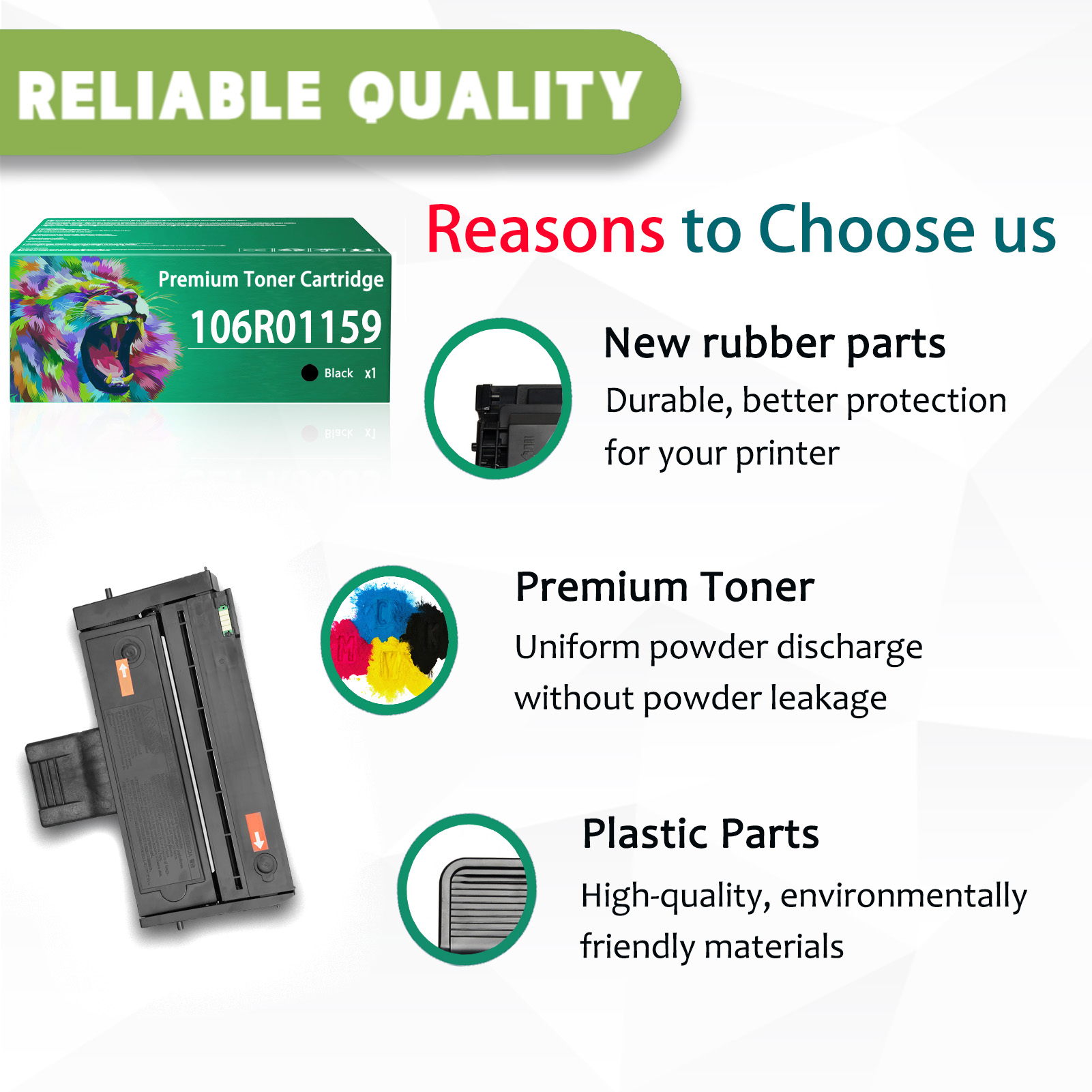 For Xerox 106R01159 Toner Cartridges Work For Xerox Phaser 3117 3122 3124 3125 3125N Printers