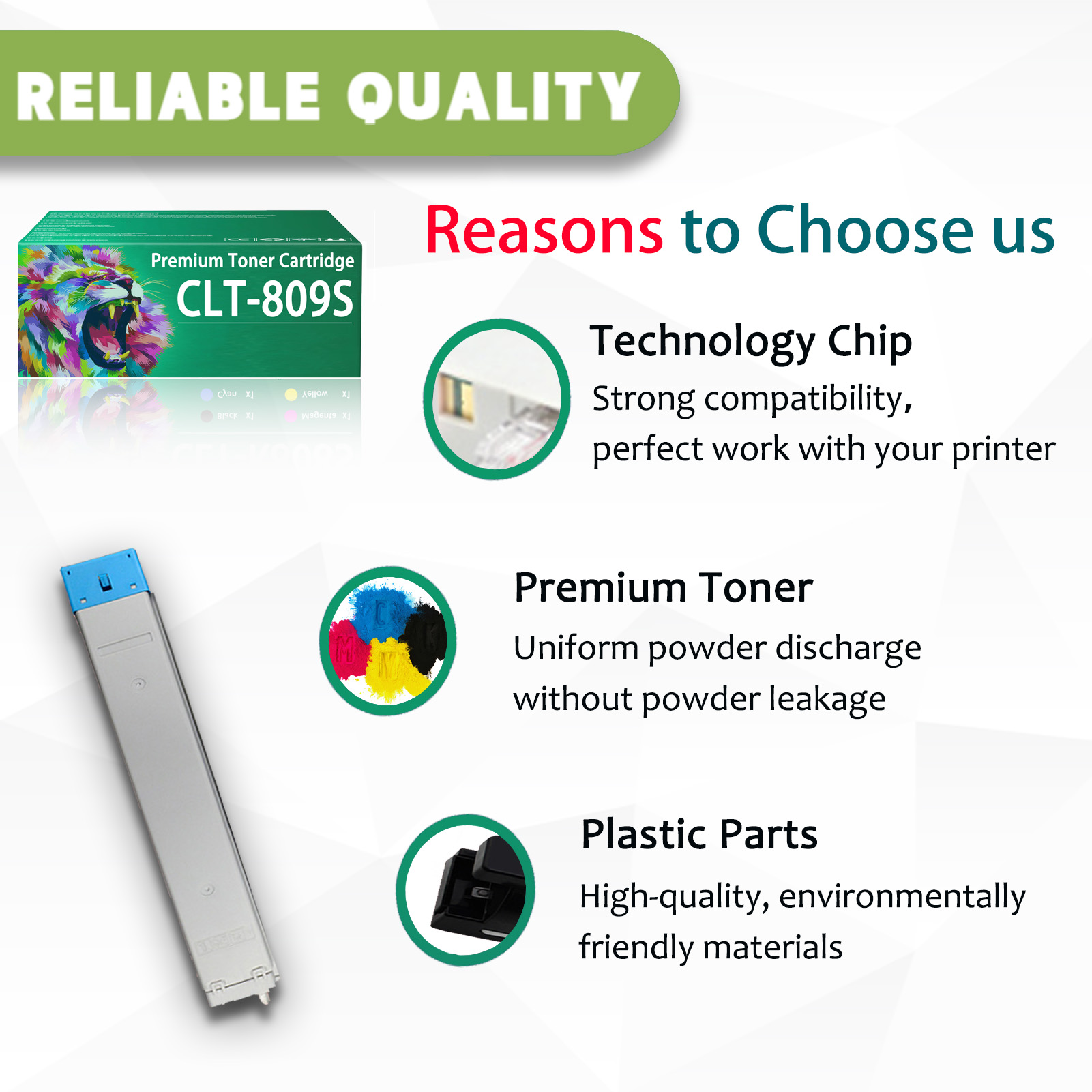 For Samsung CLT-809S CLT-K809S CLT-C809S CLT-M809S CLT-Y809S Toner Cartridge Work For Samsung CLX-9301NA CLX-9201NA CLX-9201ND CLX-9251ND Printers