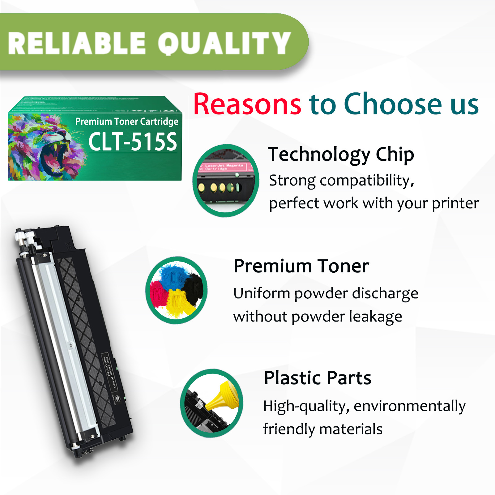 For Samsung CLT-515S CLT-K515S CLT-C515S CLT-M515S CLT-Y515S Toner Cartridge Work For Samsung SL-C515 SL-C565fW Printers