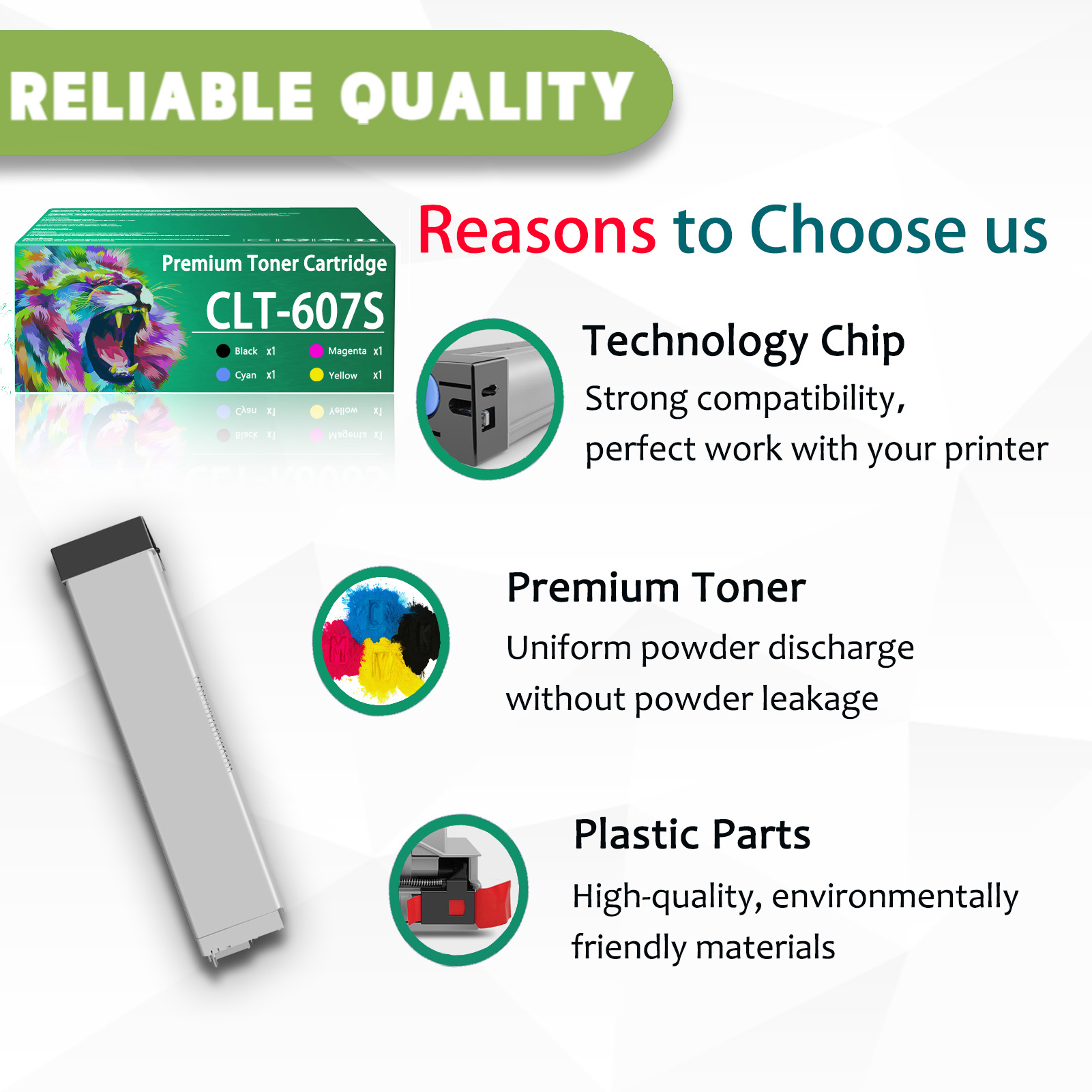 For Samsung CLT-607S CLT-K607S CLT-C607S CLT-M607S CLP-Y300A Toner Cartridge Work For Samsung MultiXpress CLX-9350ND CLX-9250NA Printers