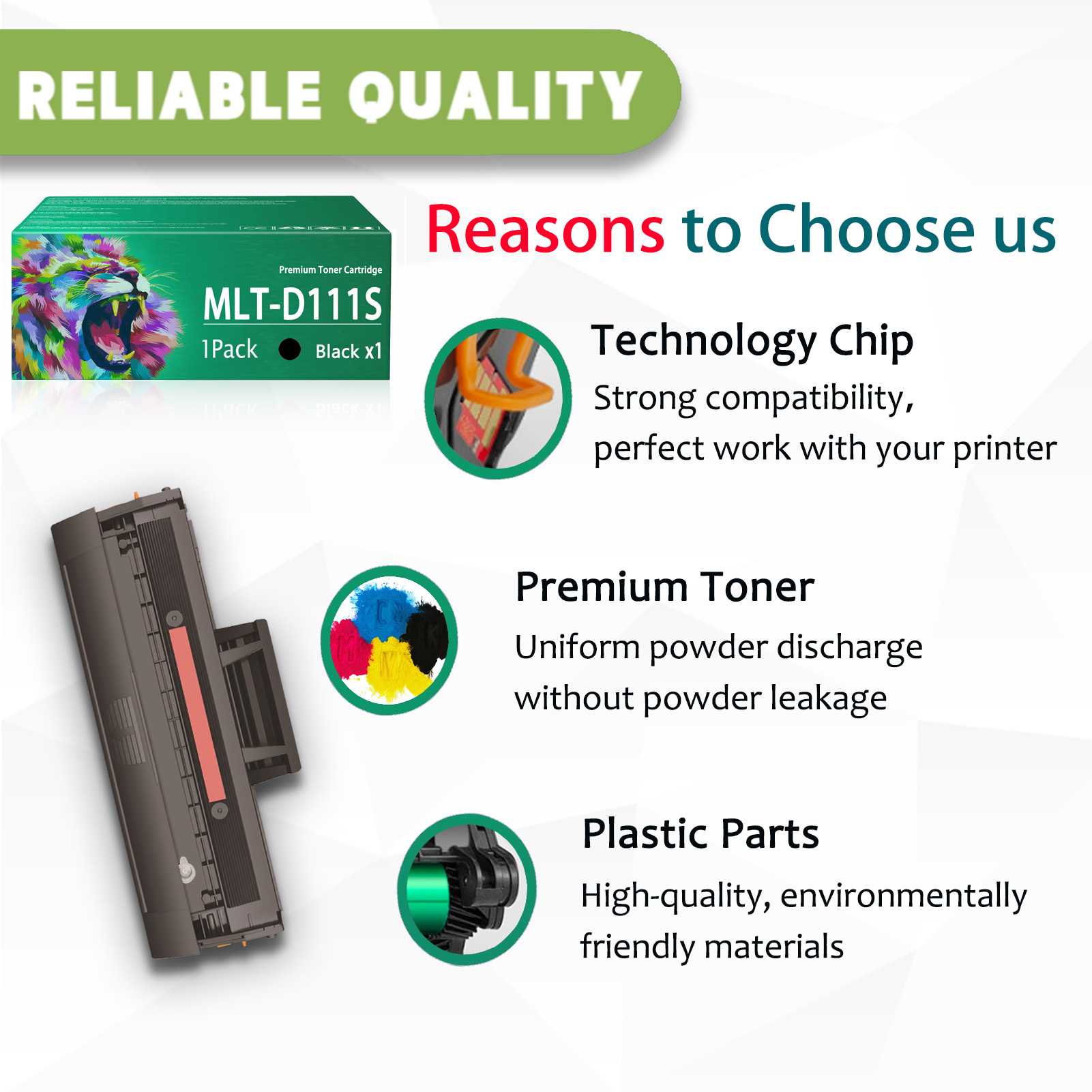 For Samsung MLT-D111S Toner Cartridges Work For Samsung Xpress SL-M2020 SL-M2020W SL-M2021 SL-M2021W SL-M2022 SL-M2022W SL-M2026 SL-M2026W SL-M2070 SL-M2070W SL-M2070F SL-M2070FW SL-M2070FH SL-M2070HW SL-M2071 SL-M2071W  Printers