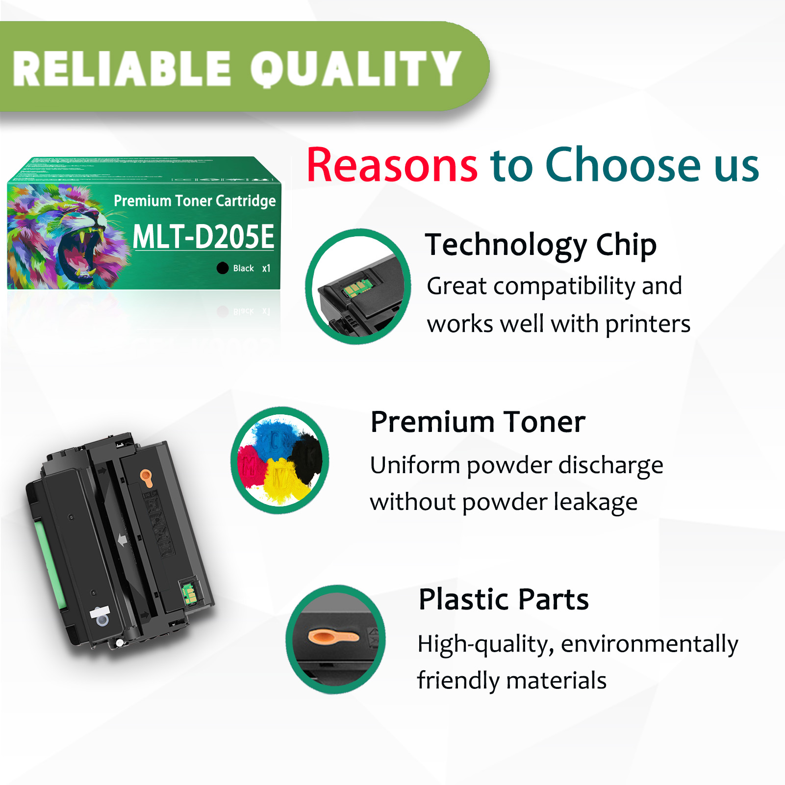 For Samsung MLT-D205E Toner Cartridges Work For Samsung ML-3710 ML-3710D ML-3710DW ML-3710ND ML-3712DW ML-3712ND SCX-5637 SCX-5637FR SCX-5639FR SCX-5737FW SCX-5739FW Printers